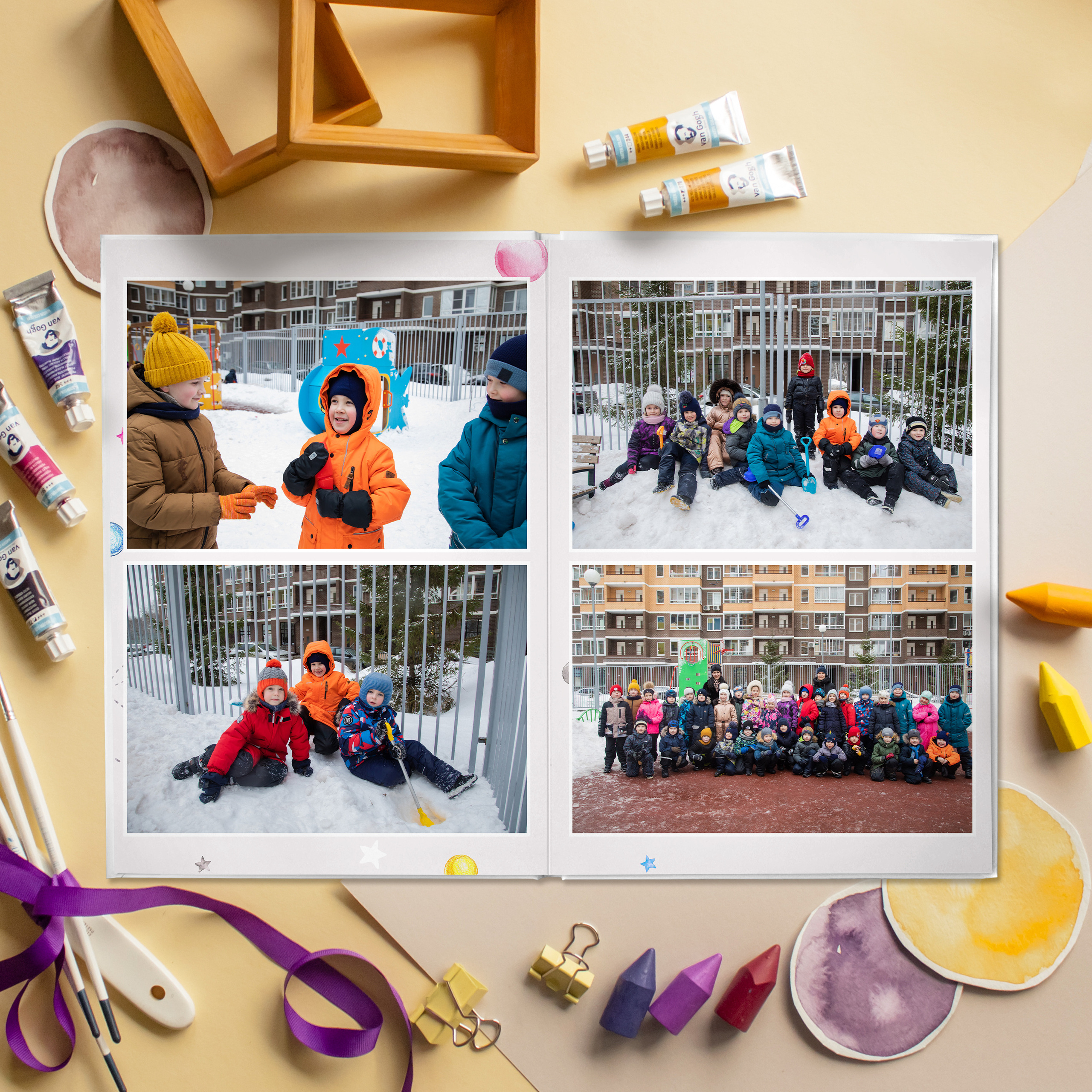 ЛАЙТ 3 разворота. Выпускные альбомы для детского сада и школы в Москве