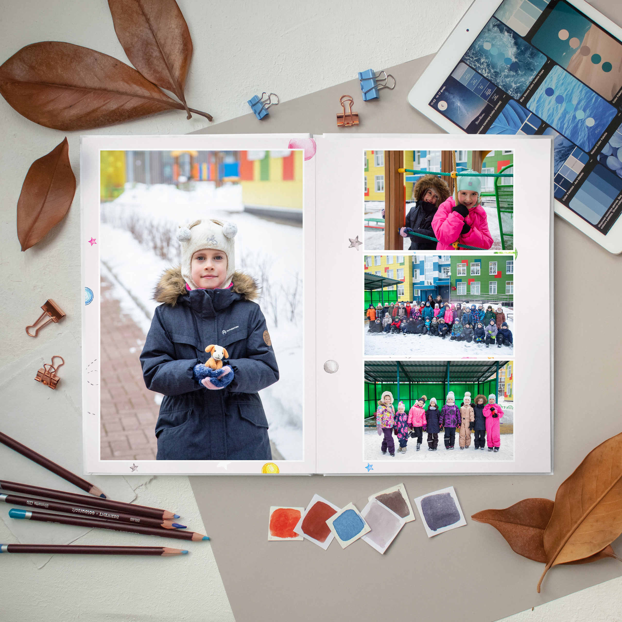 СТАНДАРТ 4 разворота. Выпускные альбомы для детского сада и школы в Москве