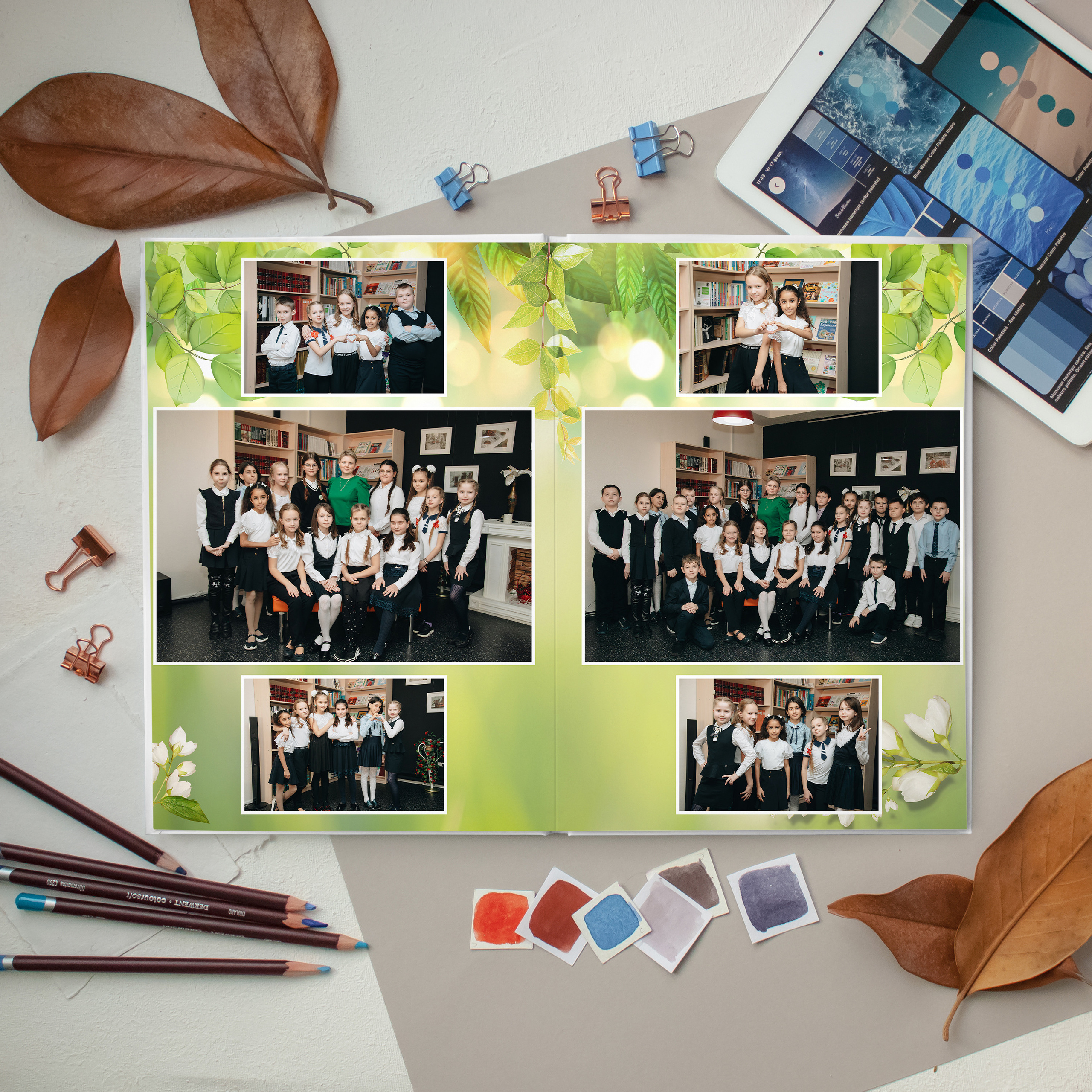 СТАНДАРТ 3 разворота. Выпускные альбомы для детского сада и школы в Москве