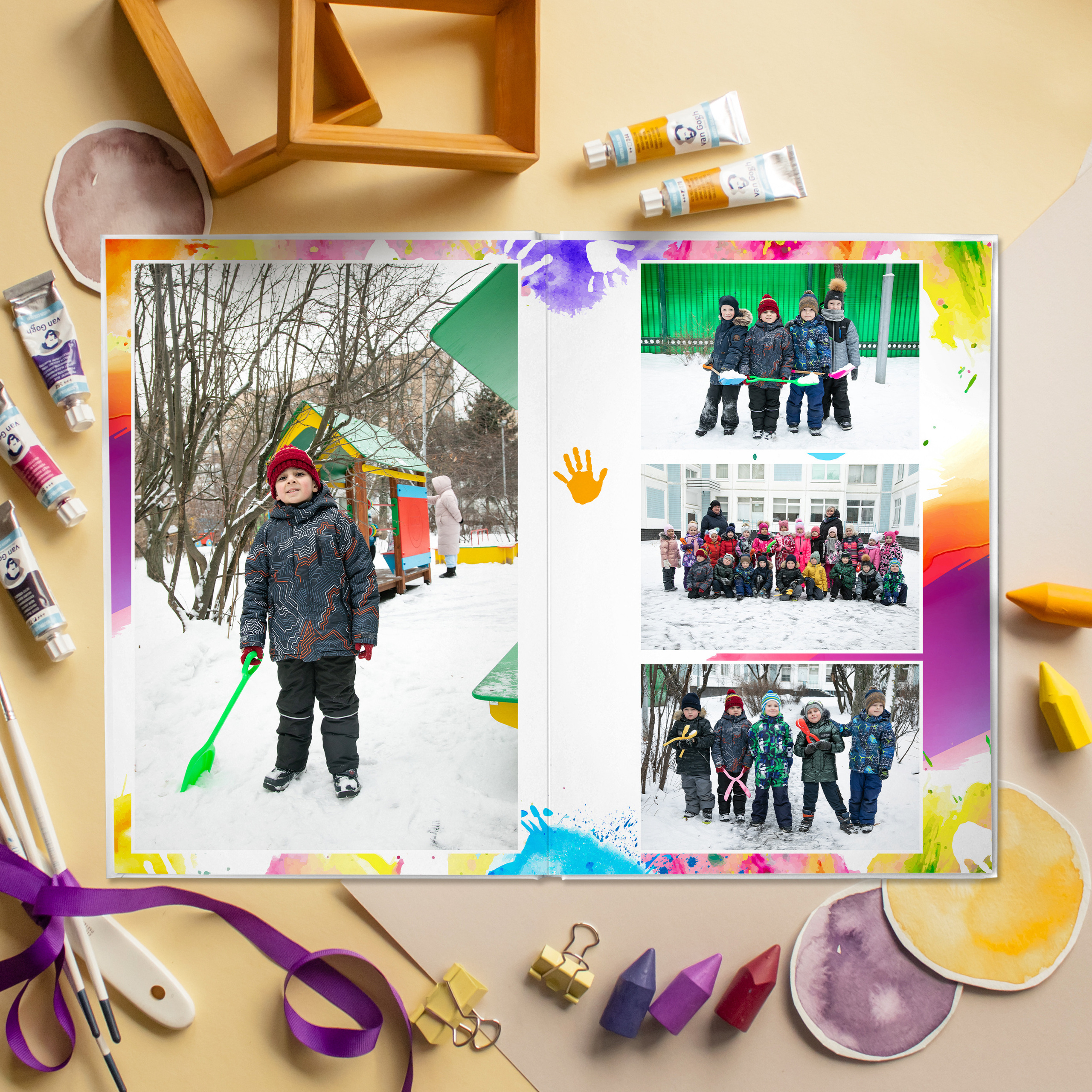 СТАНДАРТ 4 разворота. Выпускные альбомы для детского сада и школы в Москве