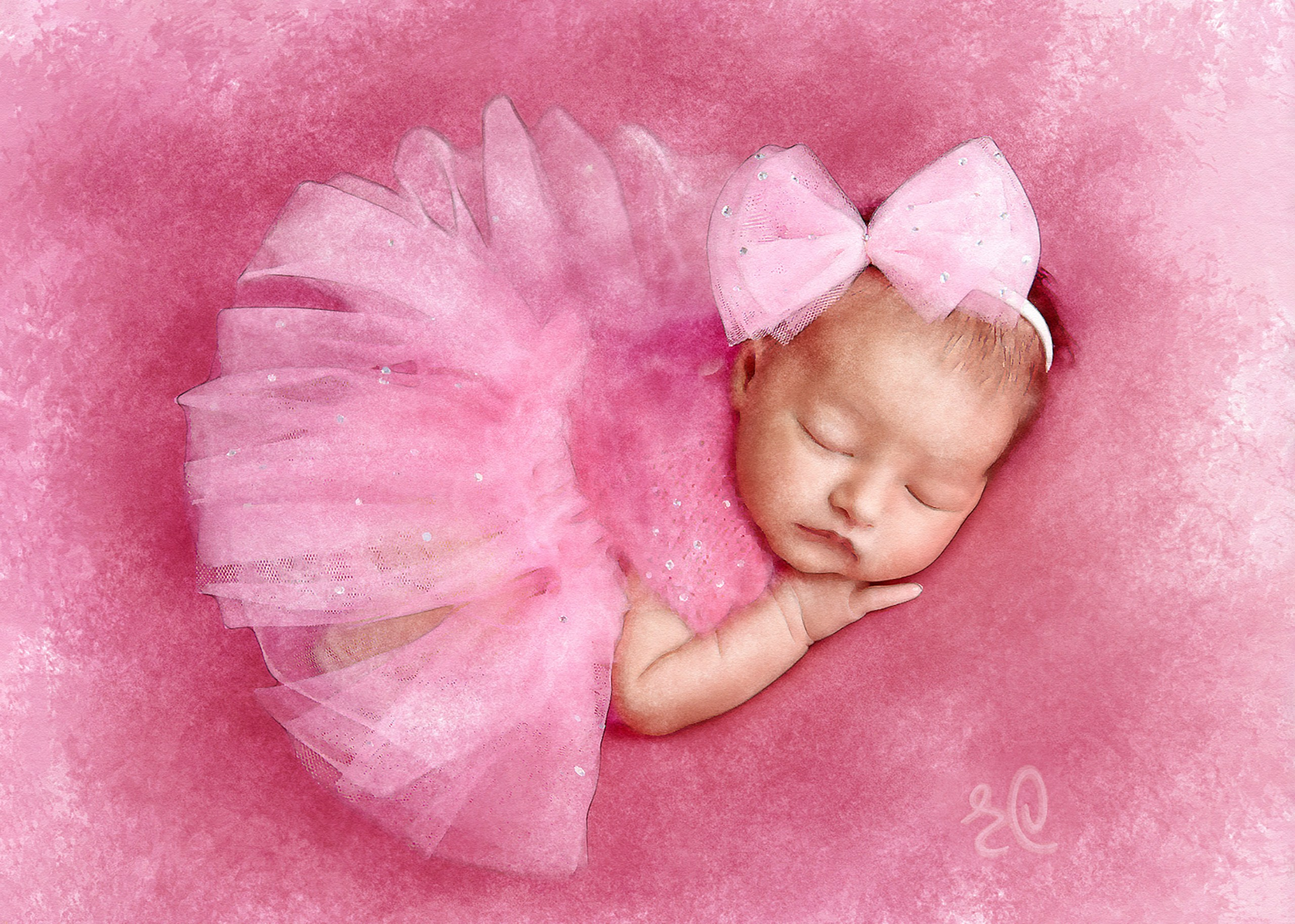 Акварели. Профессиональный фотограф новорождённых в Москве Елена Сатюкова