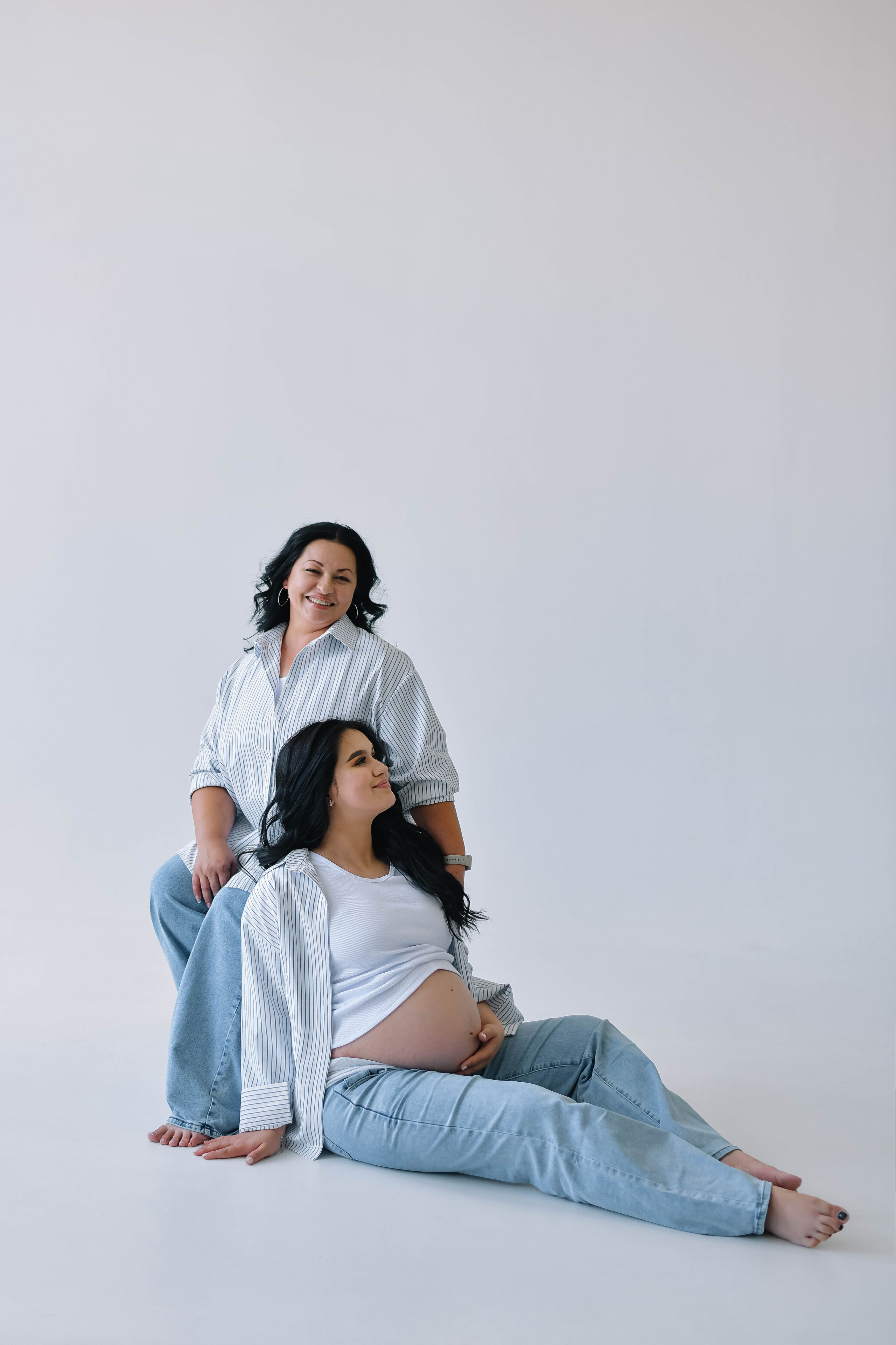 Мама и дочь беременная съемка. Фотограф Подольск