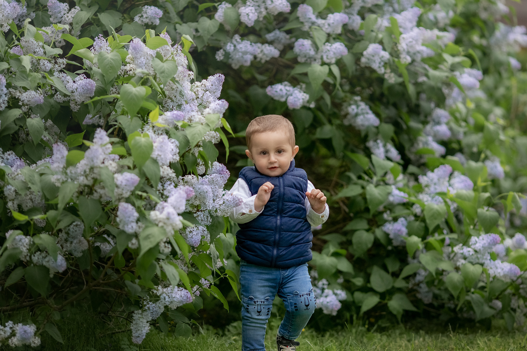 Семейная фотопрогулка в цветущем парке возле МГУ. Фотограф на Крещение, Венчание в Москве Ирина Шамина