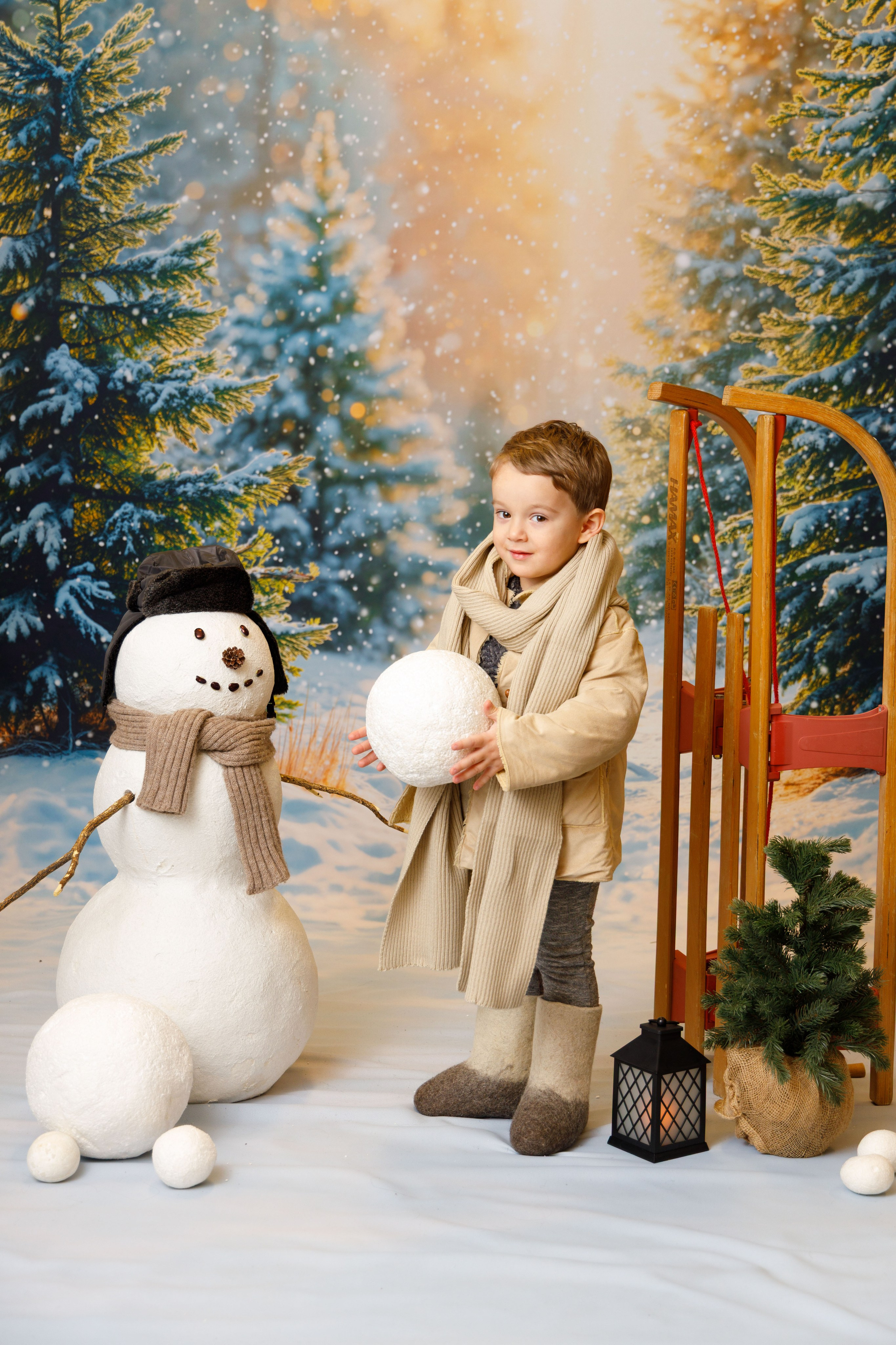 Зимний лес. Детская фотостудия Москва