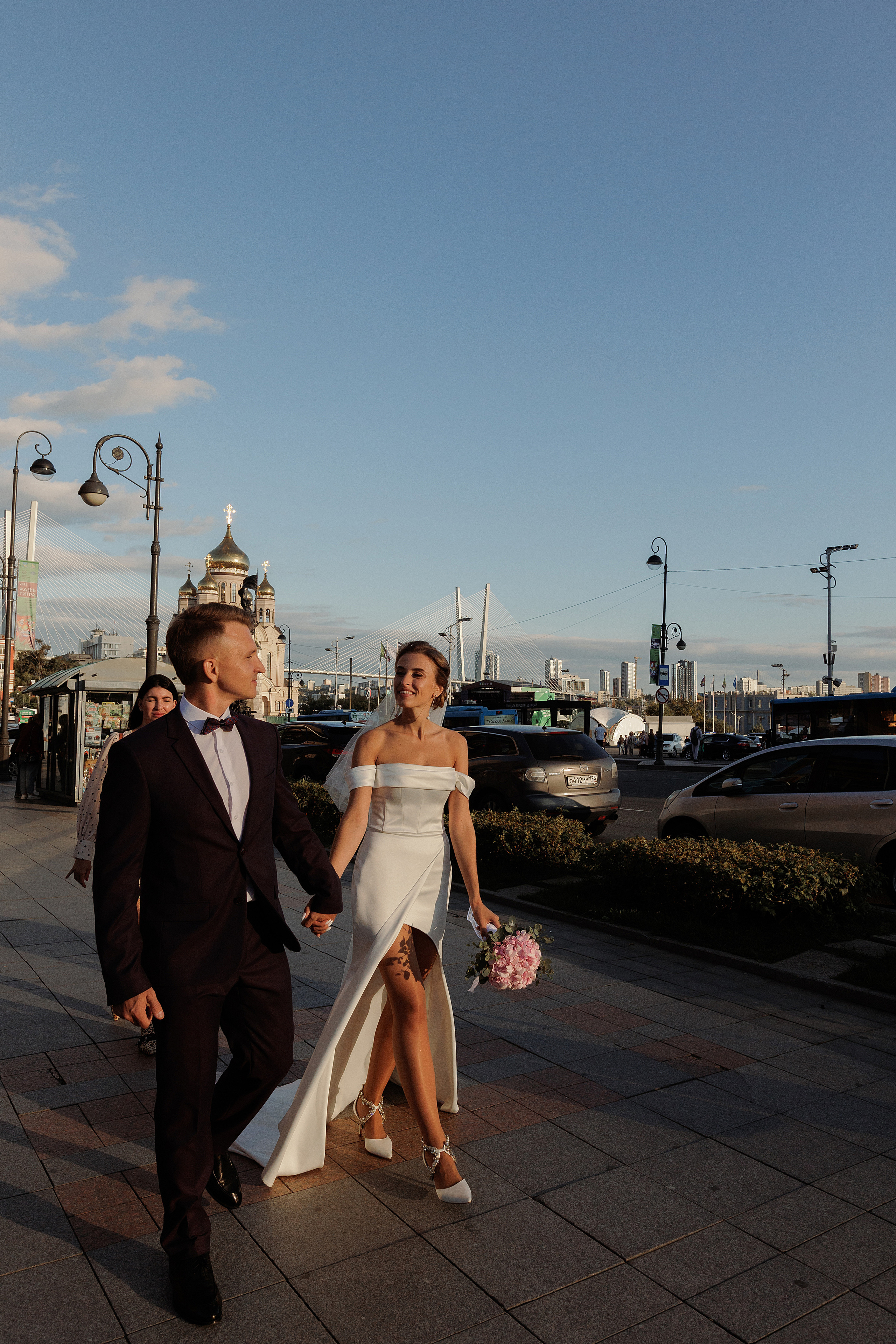 Свадебная прогулка в центре Владивостока в сентябре…. Семейный фотограф и фотограф беременности во Владивостоке