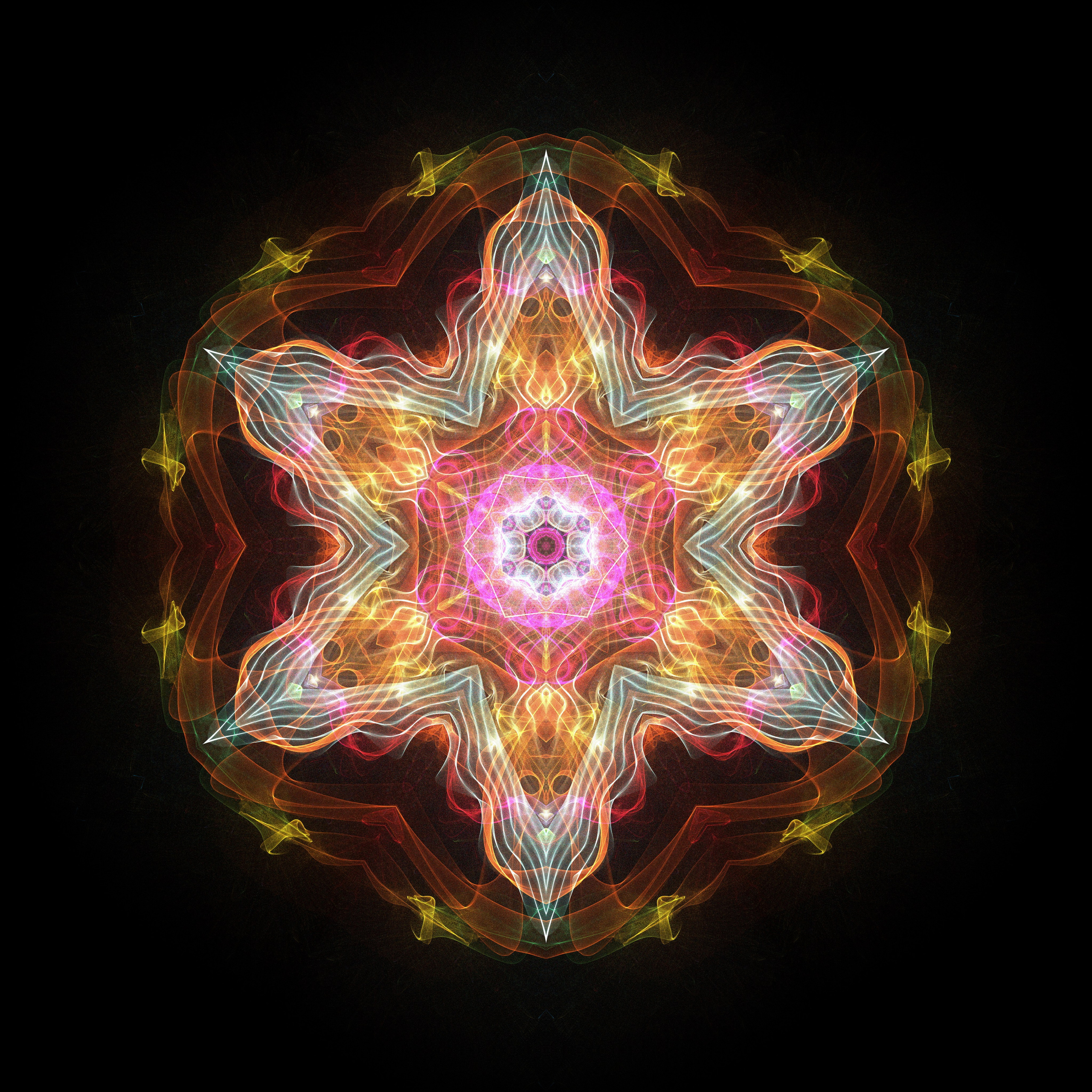 Flame Mandala of a tube TV. Roman Hodirev is an esoteriologist, multidisciplinary artist, photographer and musician. Saint Petersburg, Riga