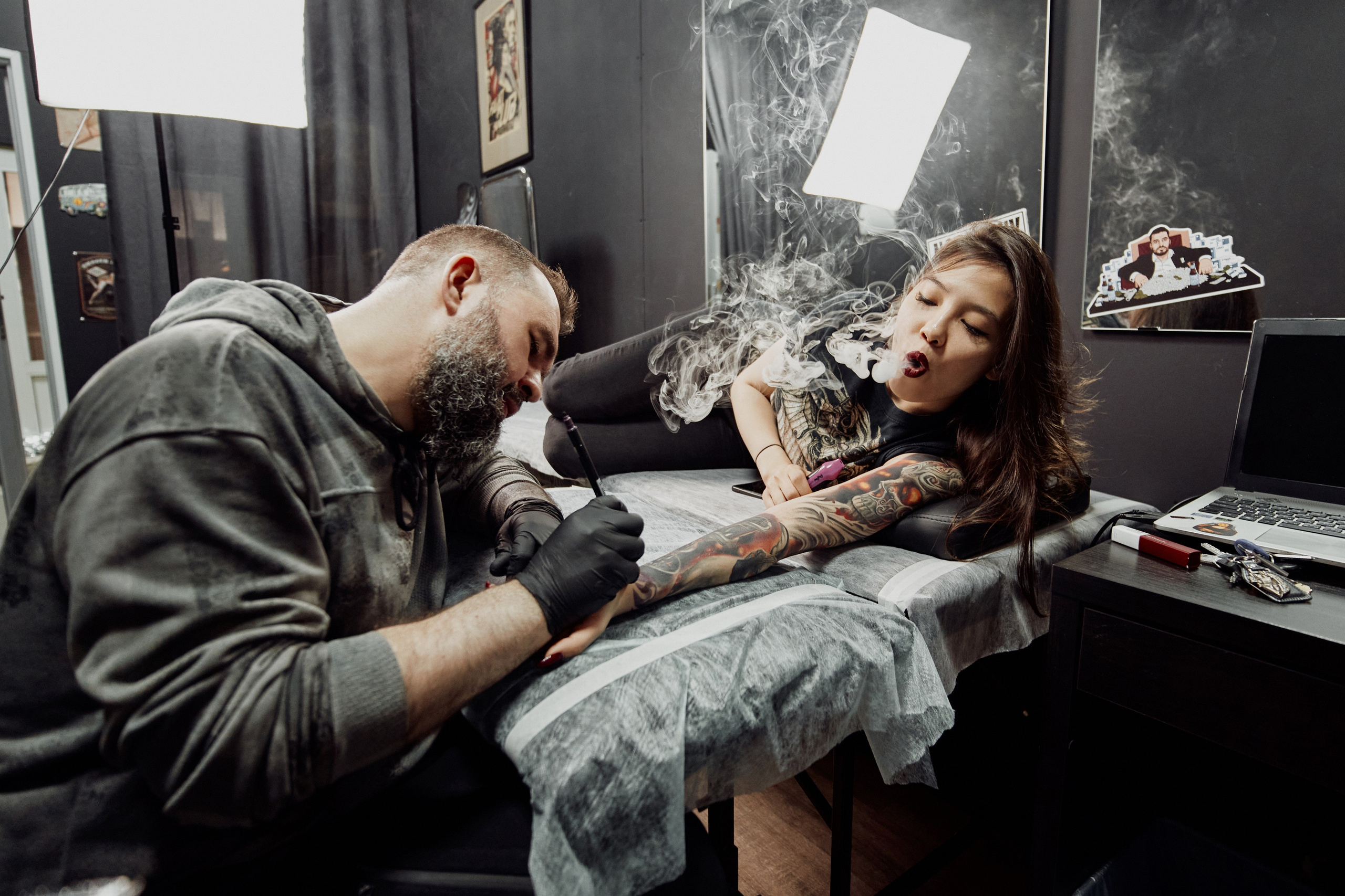 Тату-мастер. Фотограф Москва Арина Клокова