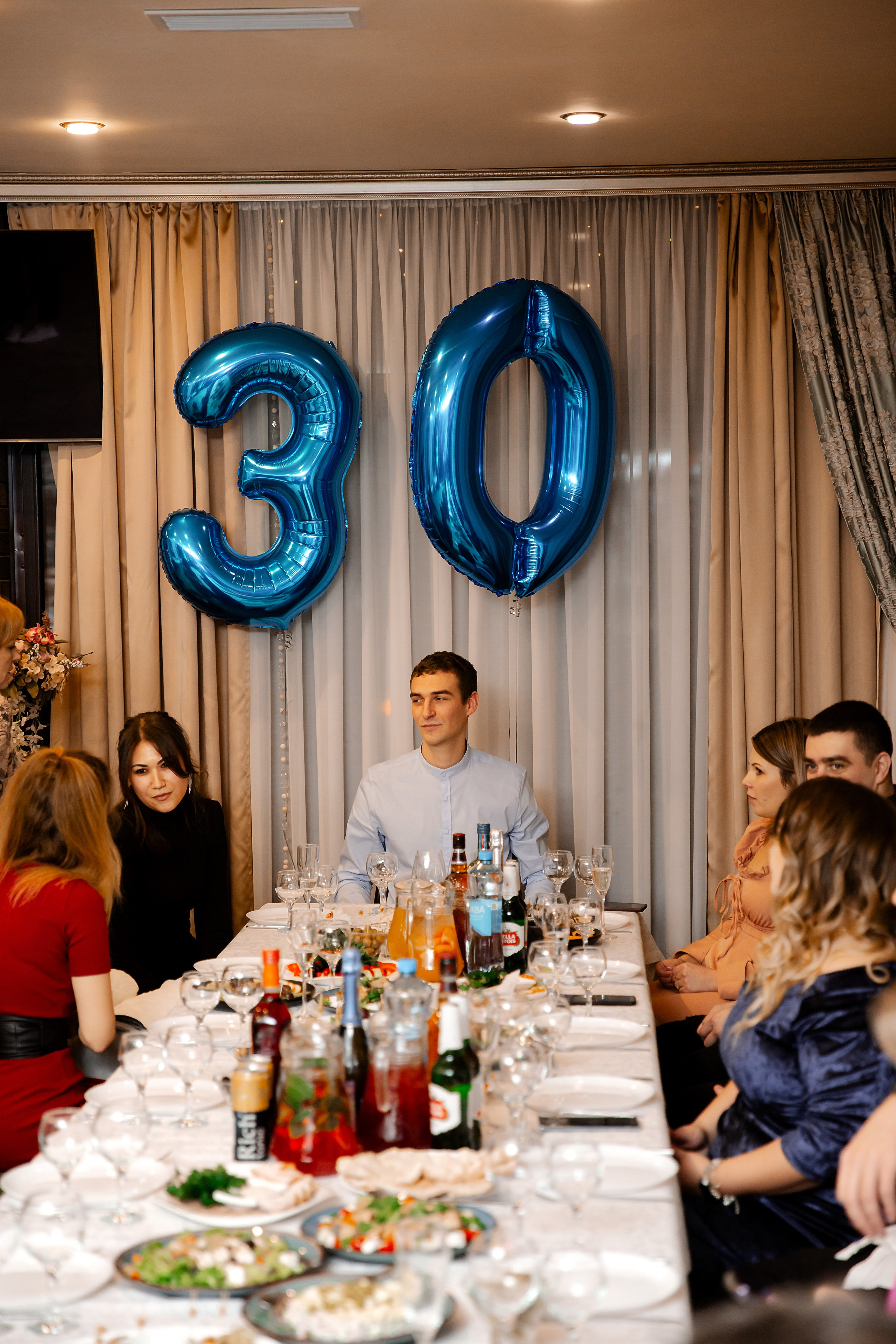 Фотосъемка юбилея в пиццерии Камин