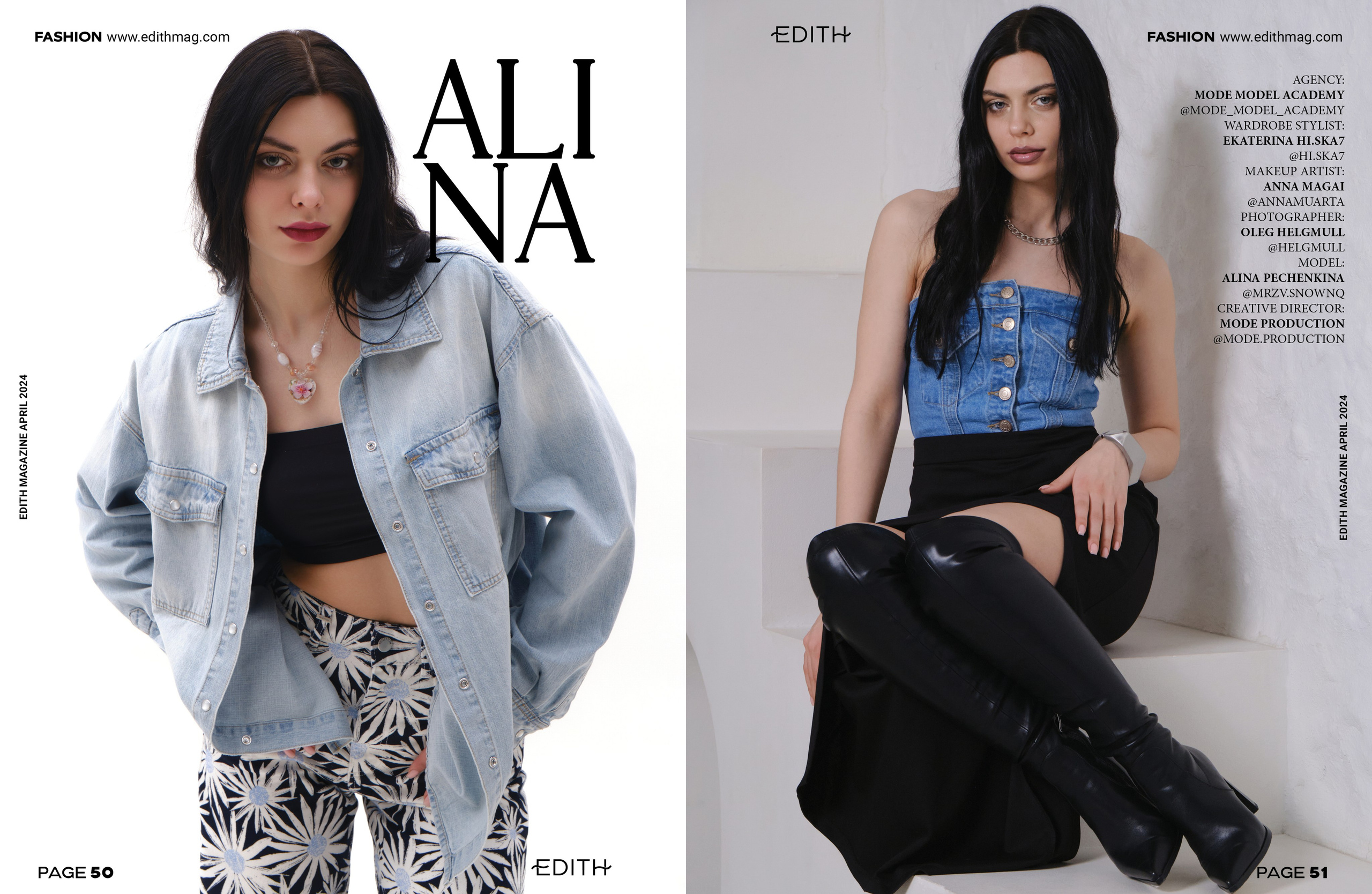 Алина. Профессиональные модельные портфолио