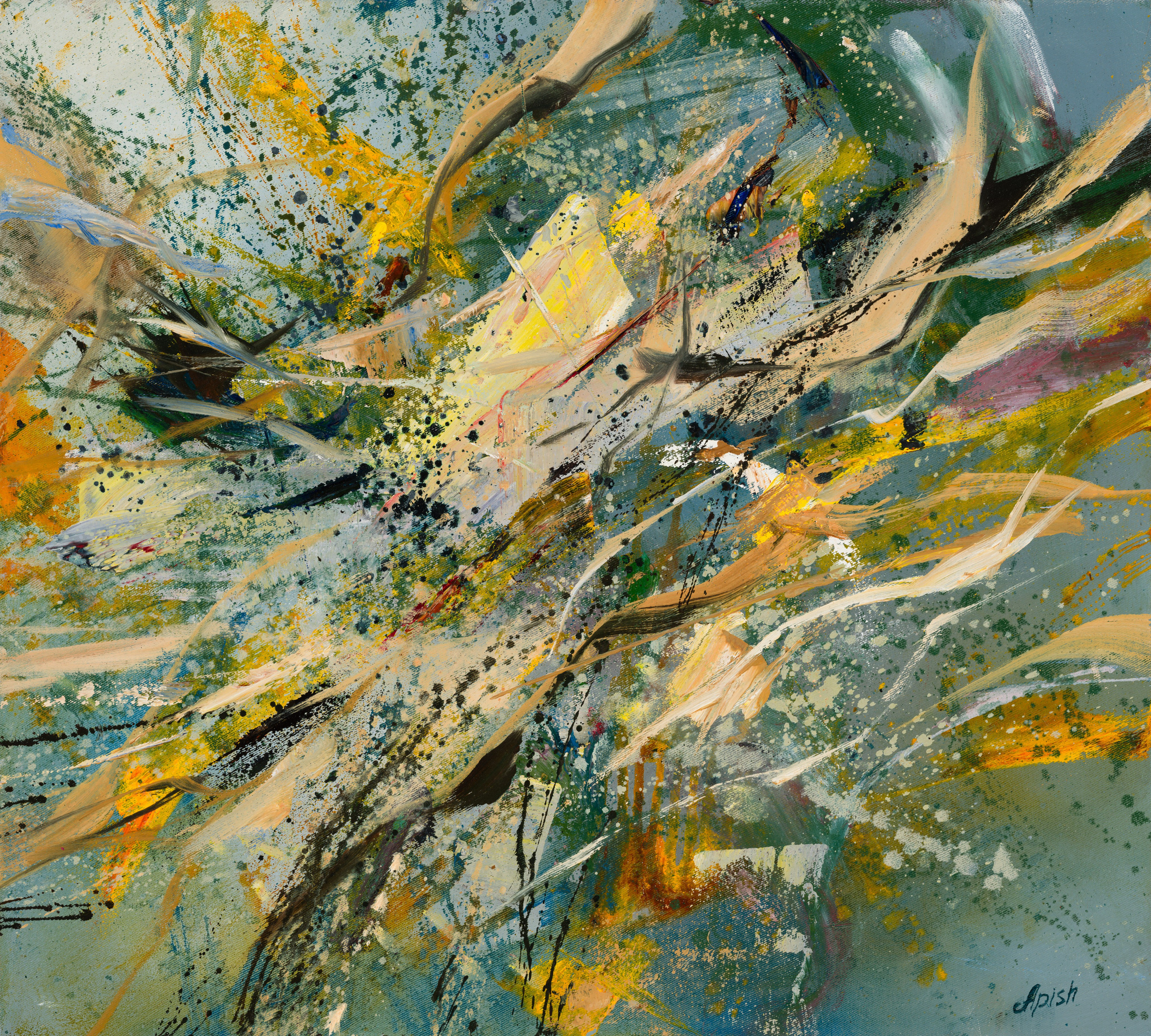 «В дребезге» - художник Алексей Апиш (холст, масло, 45x50 см, 2024)