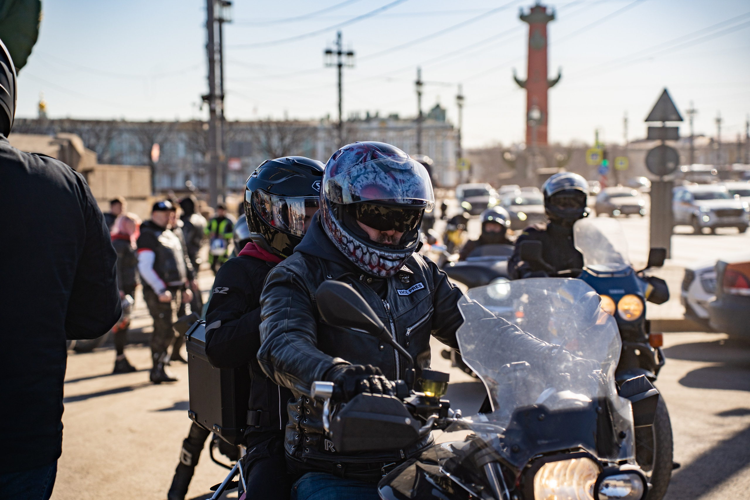 Весенний прохват мотоклуба Normans Riders MC. Концертный и репортажный фотограф в Санкт-Петербурге Слава Пахомов