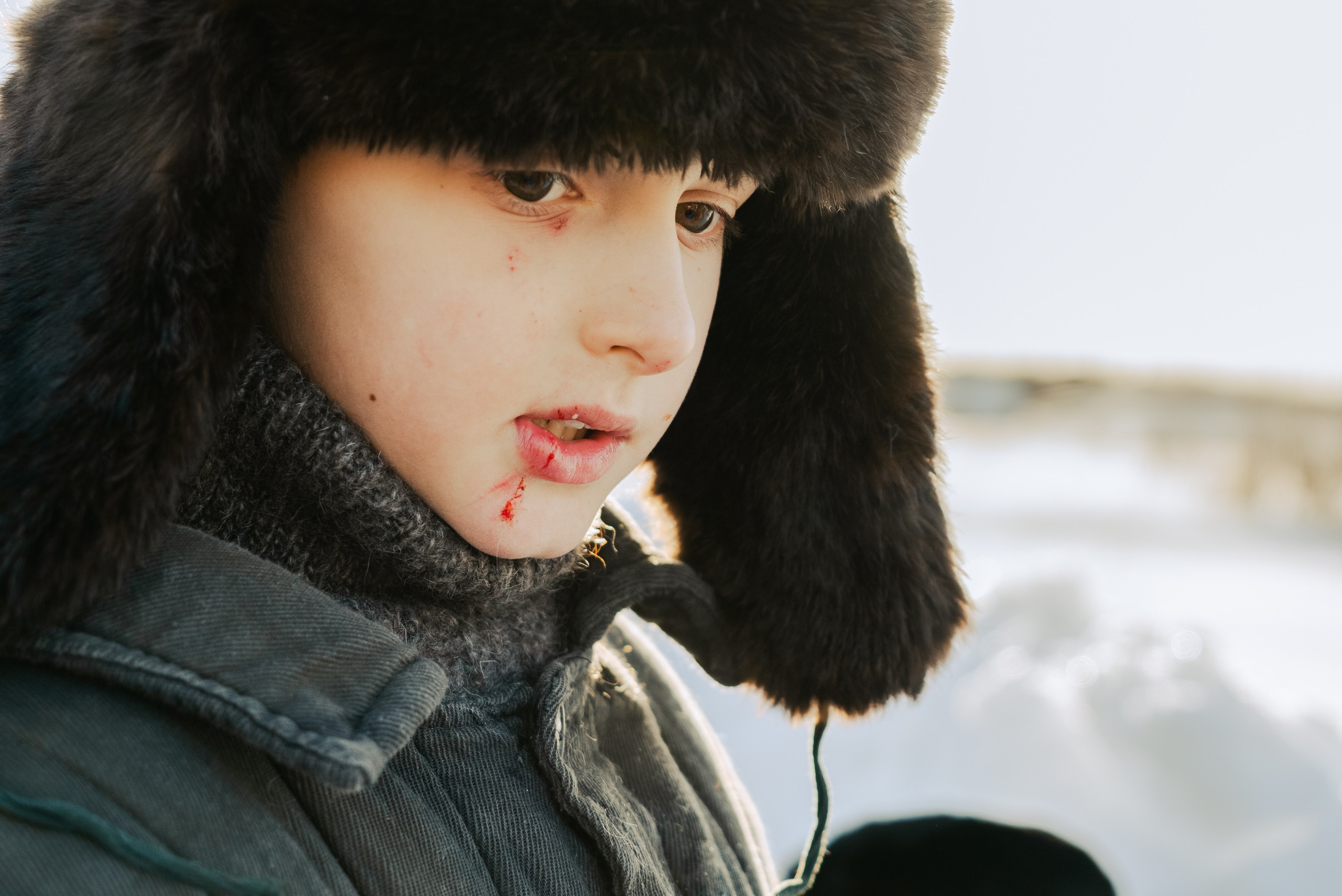 На съемках фильма «Июньская полынь». Мария Колесникова