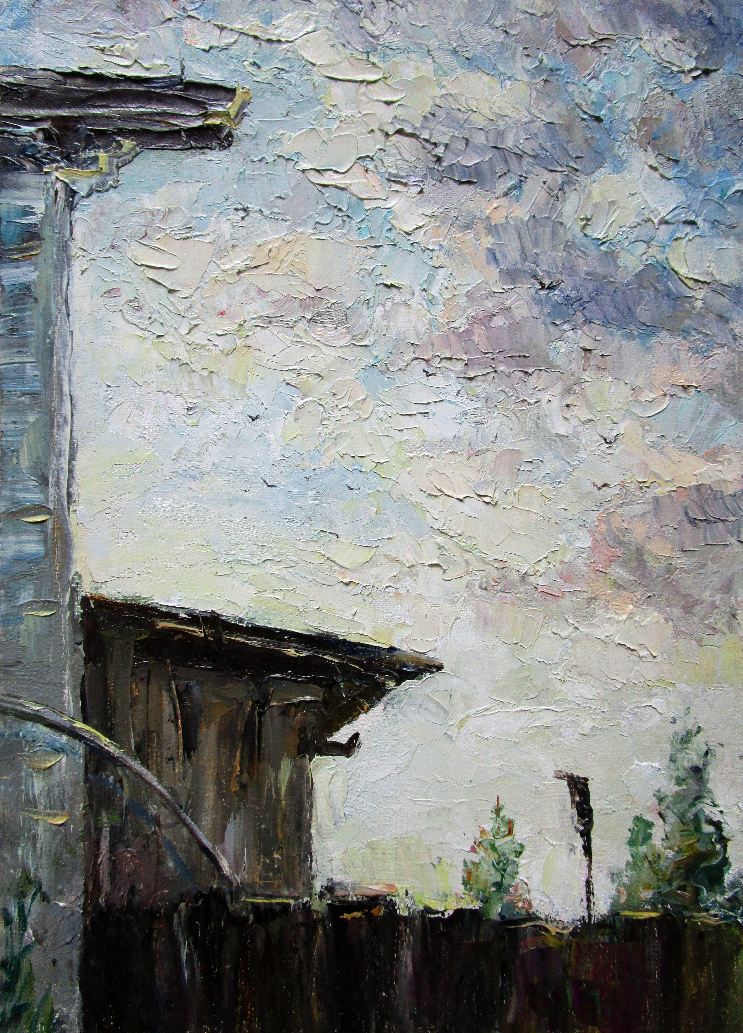 Закатное небо; холст / масло / мастихин, 2020