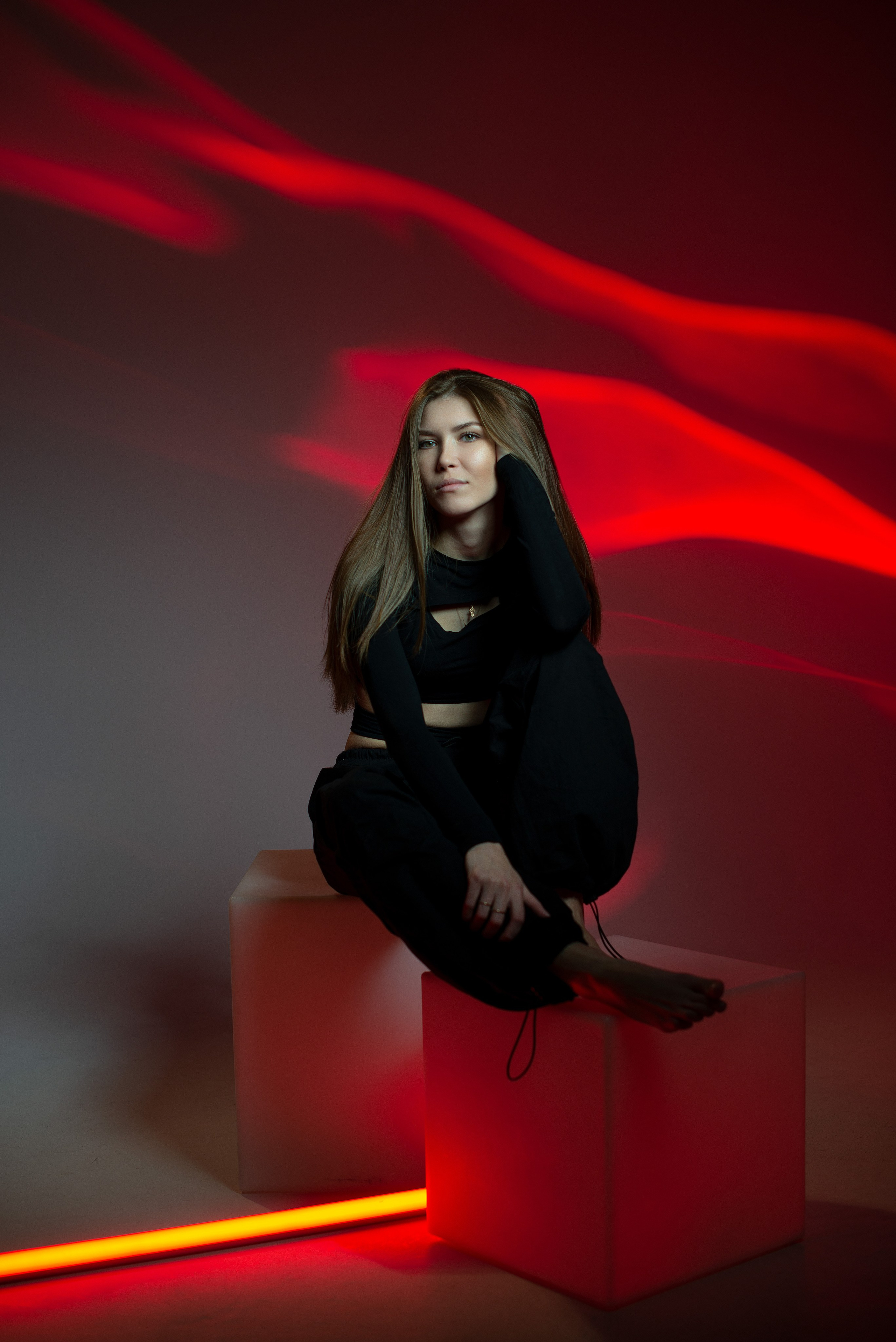 Ксения в фотостудии Black & White. Творческий фотограф Вологда