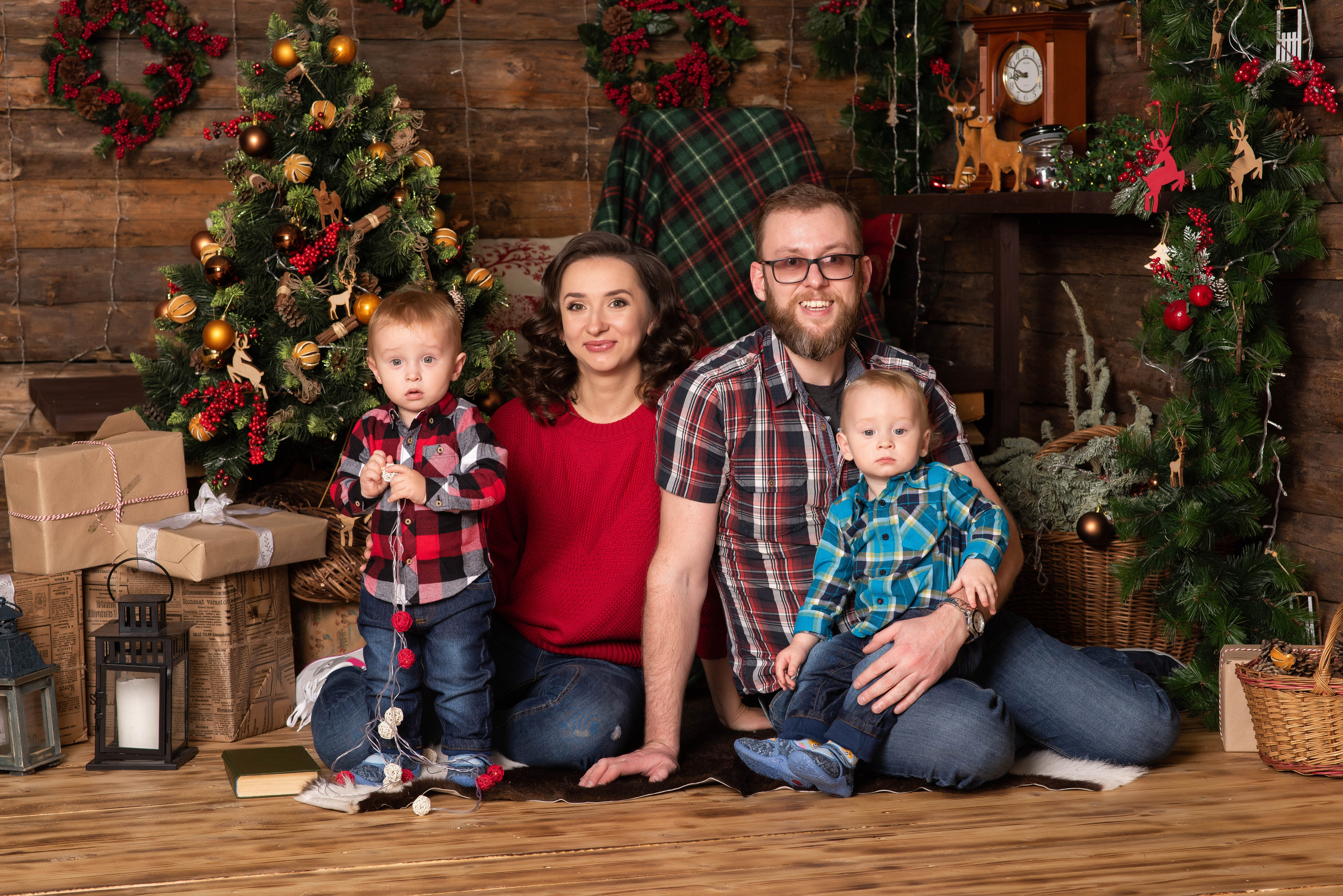 Новогодняя семейная фотосессия. Свадебный и семейный фотограф Максим Сорокин