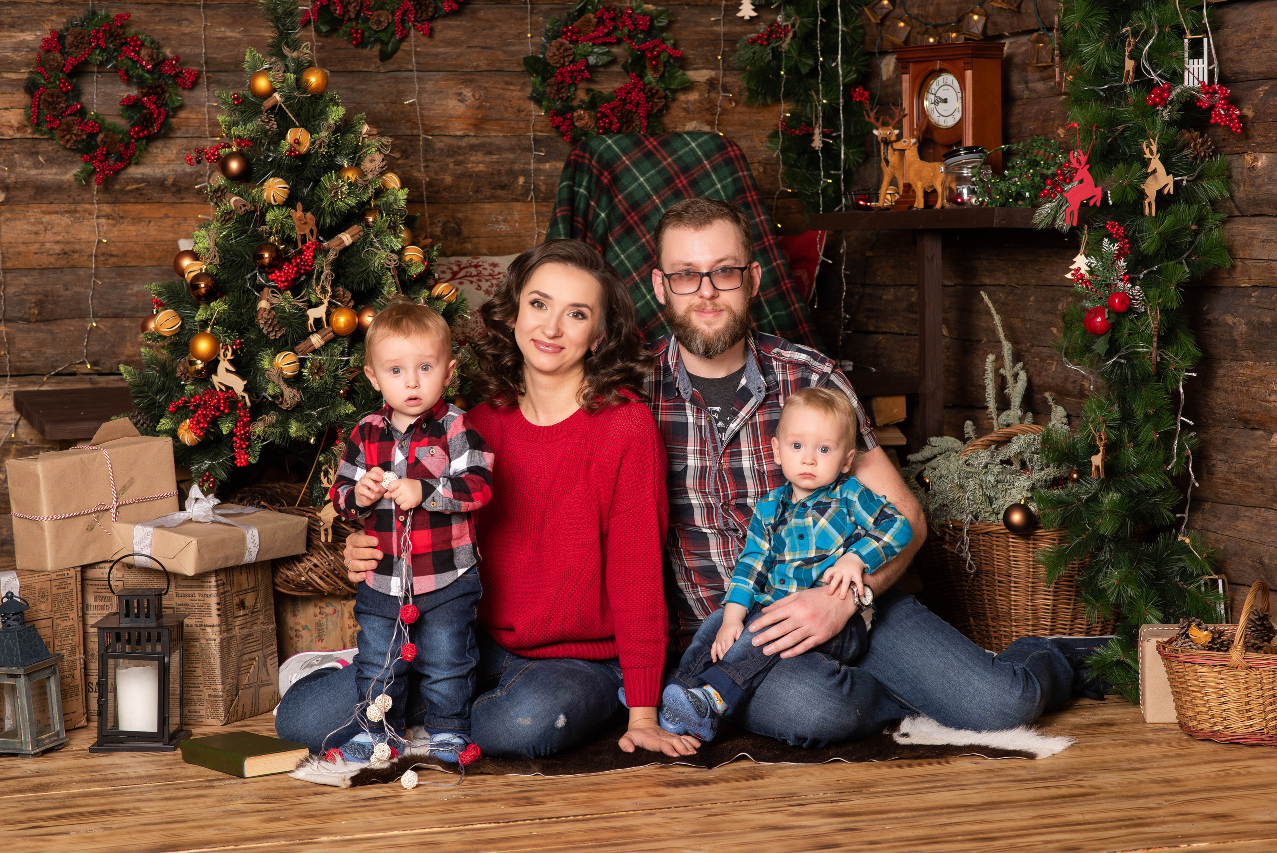 Новогодняя семейная фотосессия. Свадебный и семейный фотограф Максим Сорокин