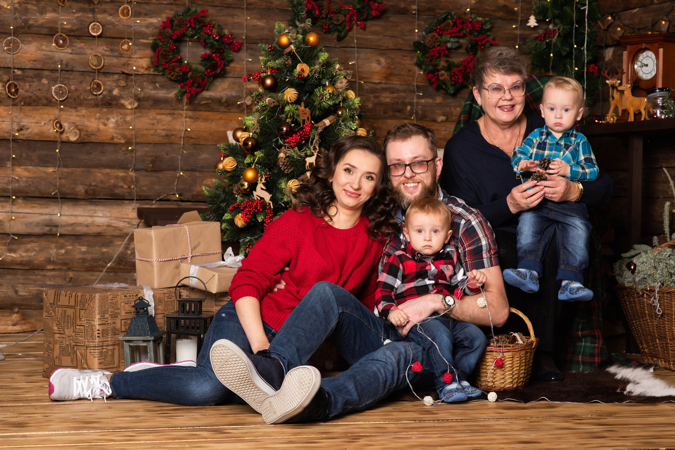 Новогодняя семейная фотосессия. Свадебный и семейный фотограф Максим Сорокин