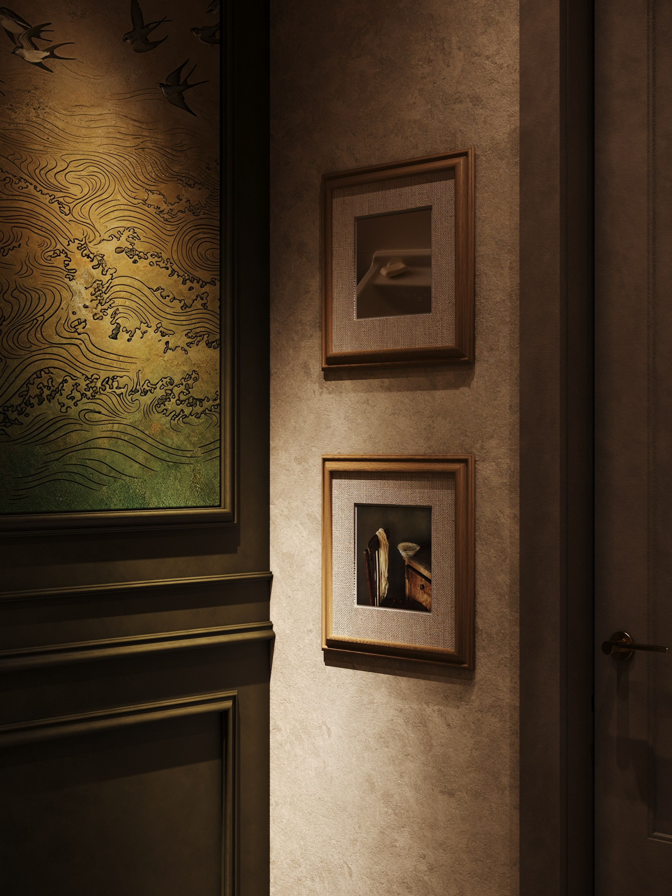 GILDED WAVES | DESIGNER ANNE KIREEVA. Interior Visualization by Valerie Stetyukevich