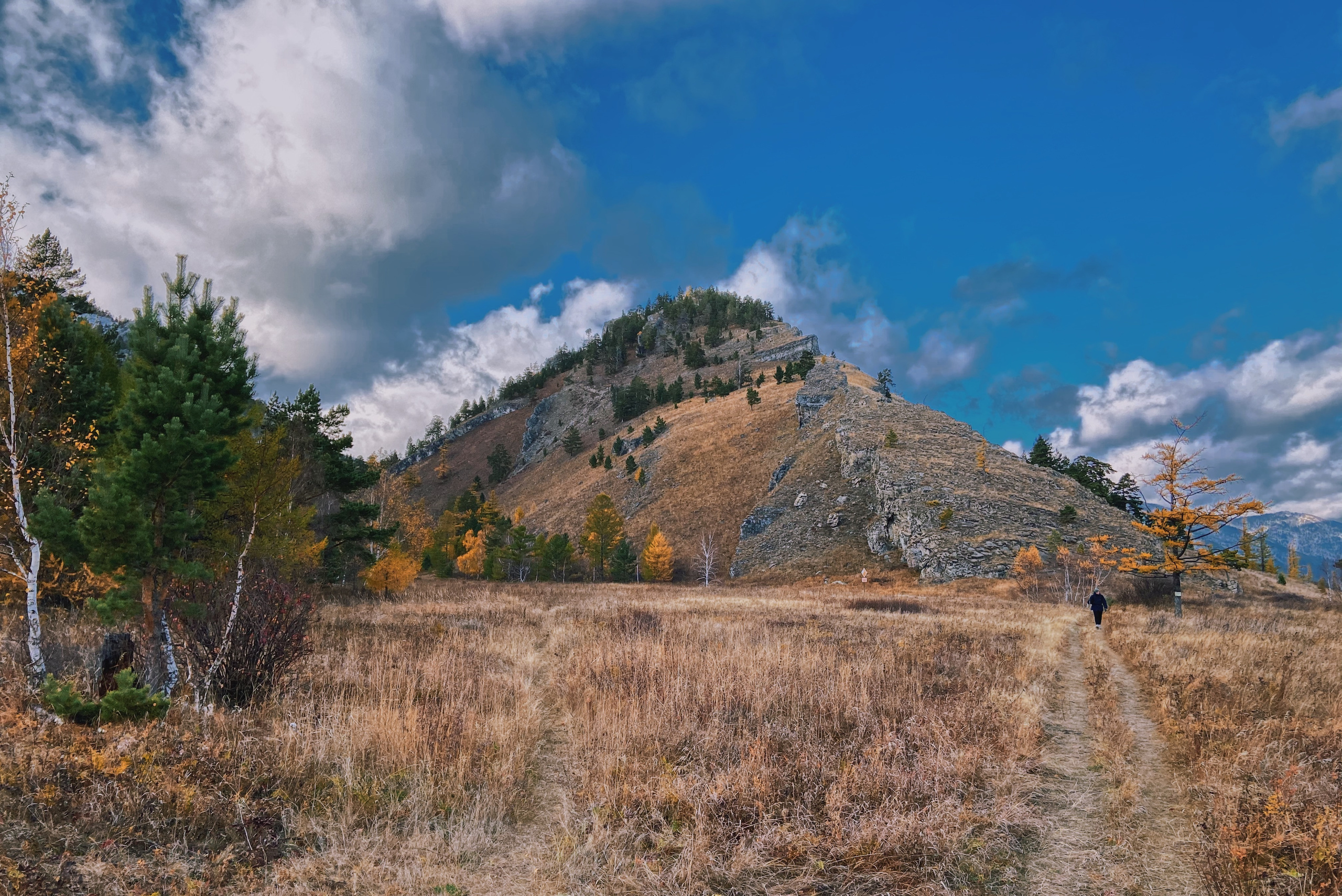  путь вдоль Байкальской тропы (ББТ) , горы на фоне небо