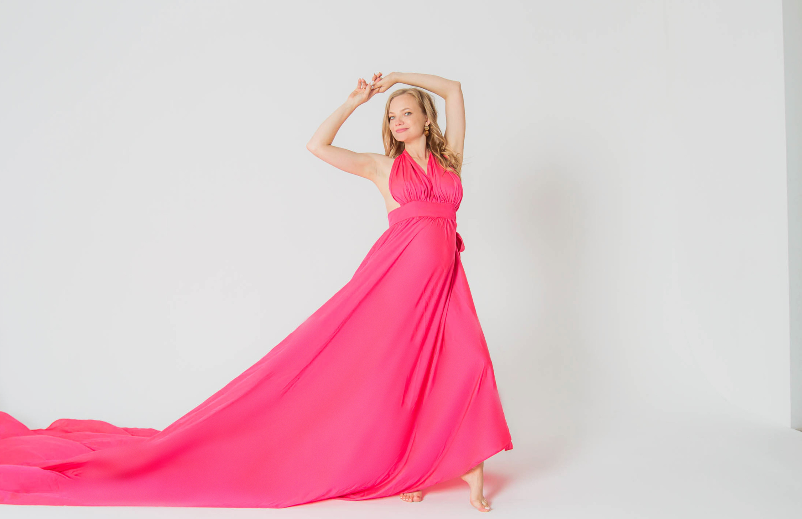 В летящих тканях. Колесникова Татьяна. Фотограф новорожденных Щёлково, Москва, Королев