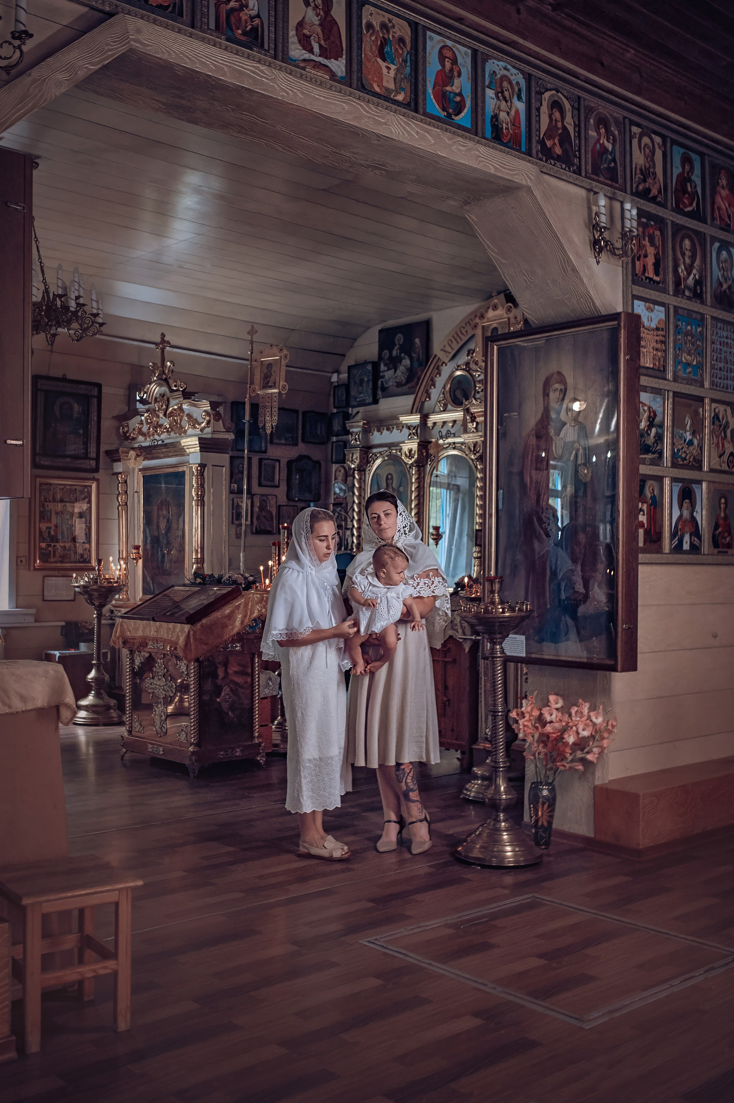 Съемка таинства крещения в храме Николая Чудотворца Красноярск. Фотографы крещения/венчания  Красноярск Татьяна и Вячеслав Переваловы