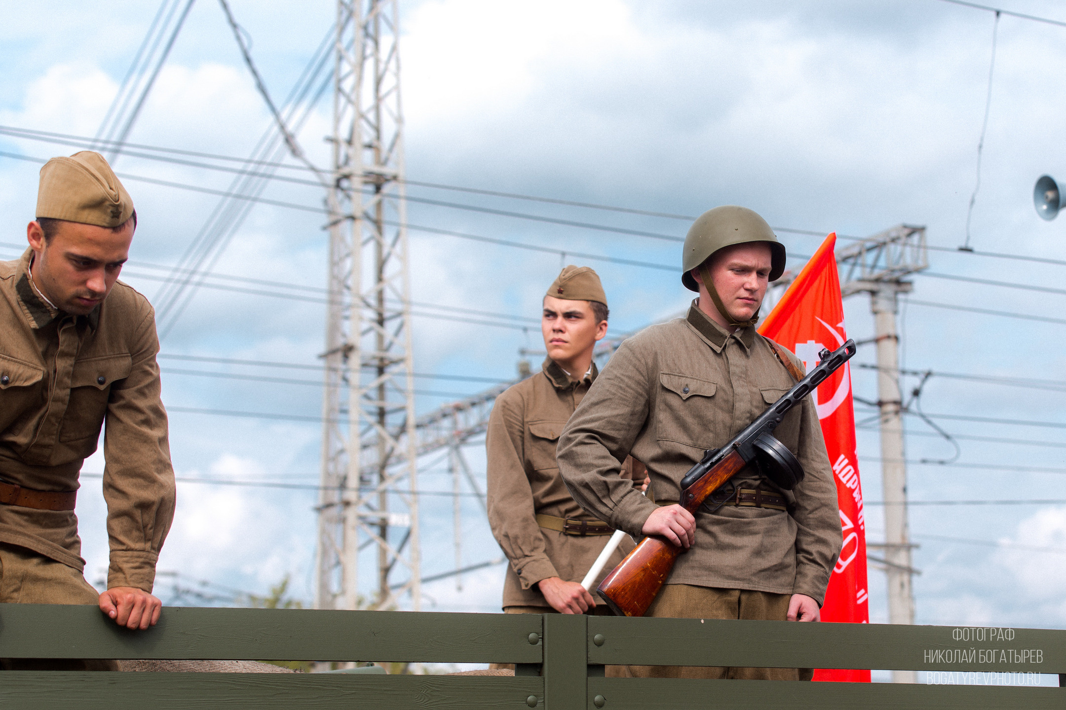 Прибытие бронепоезда БП-43 на станцию Мценск. 