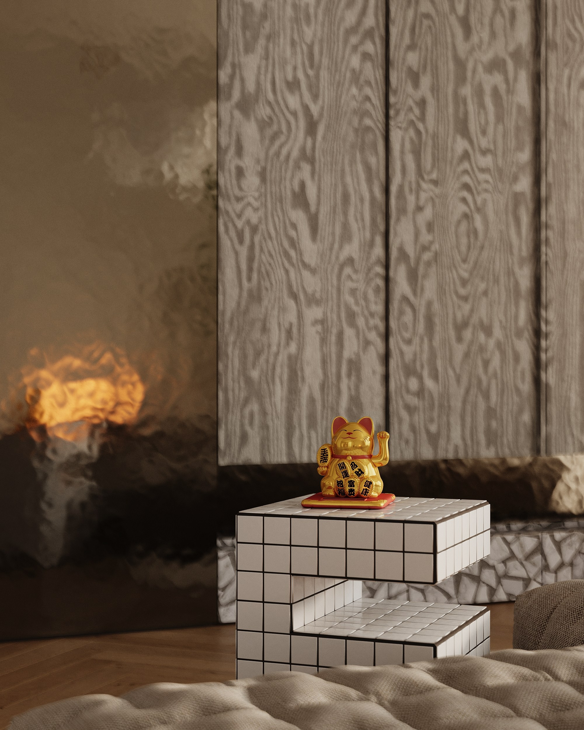 SOFT MINIMAL APARTMENT. Interior 3D visualizer Liya Iskevich