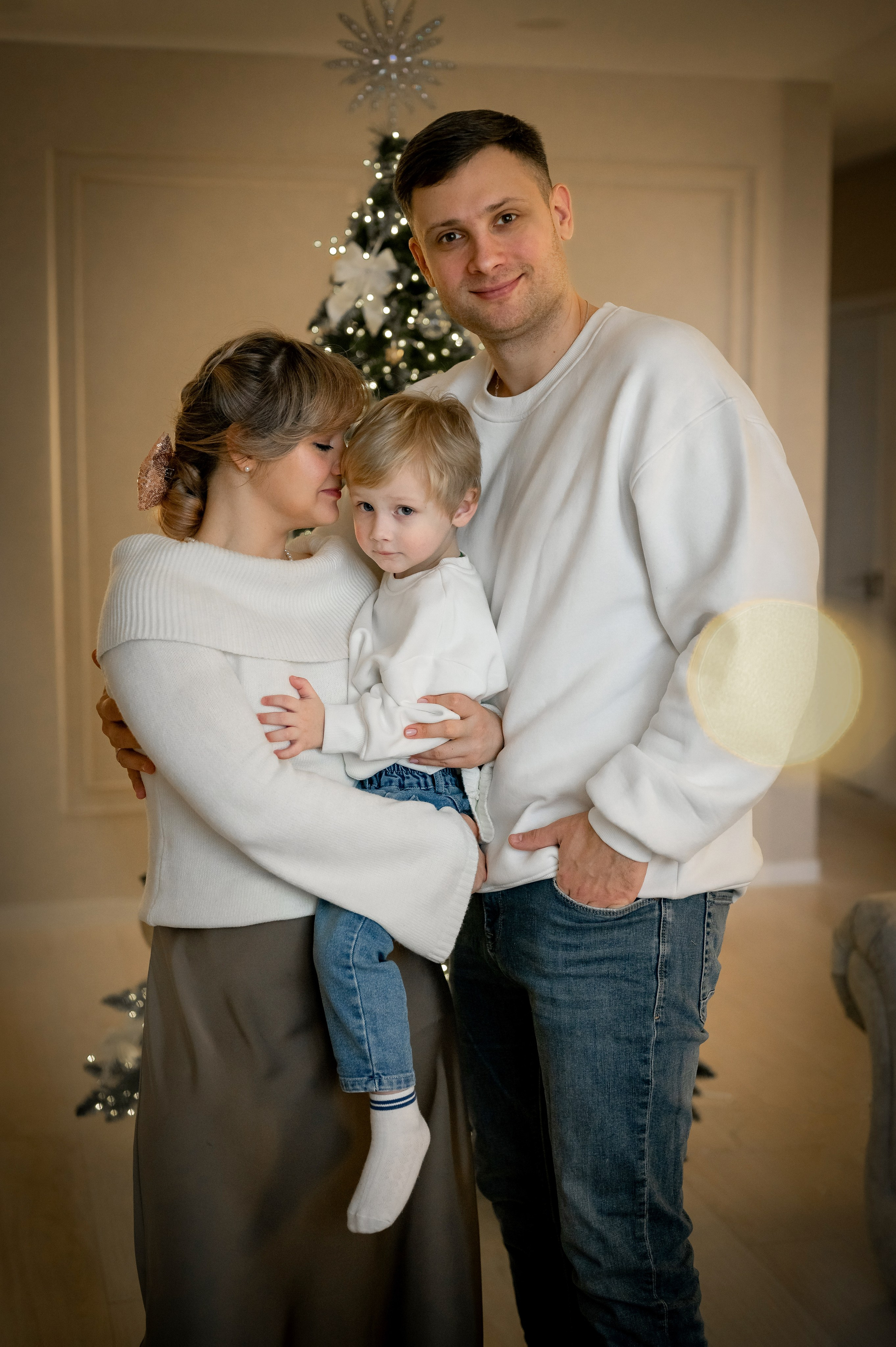 Домашняя новогодняя фотосессия. Фотограф новорождённых, семейный, школьный в городе Калуге Евгения