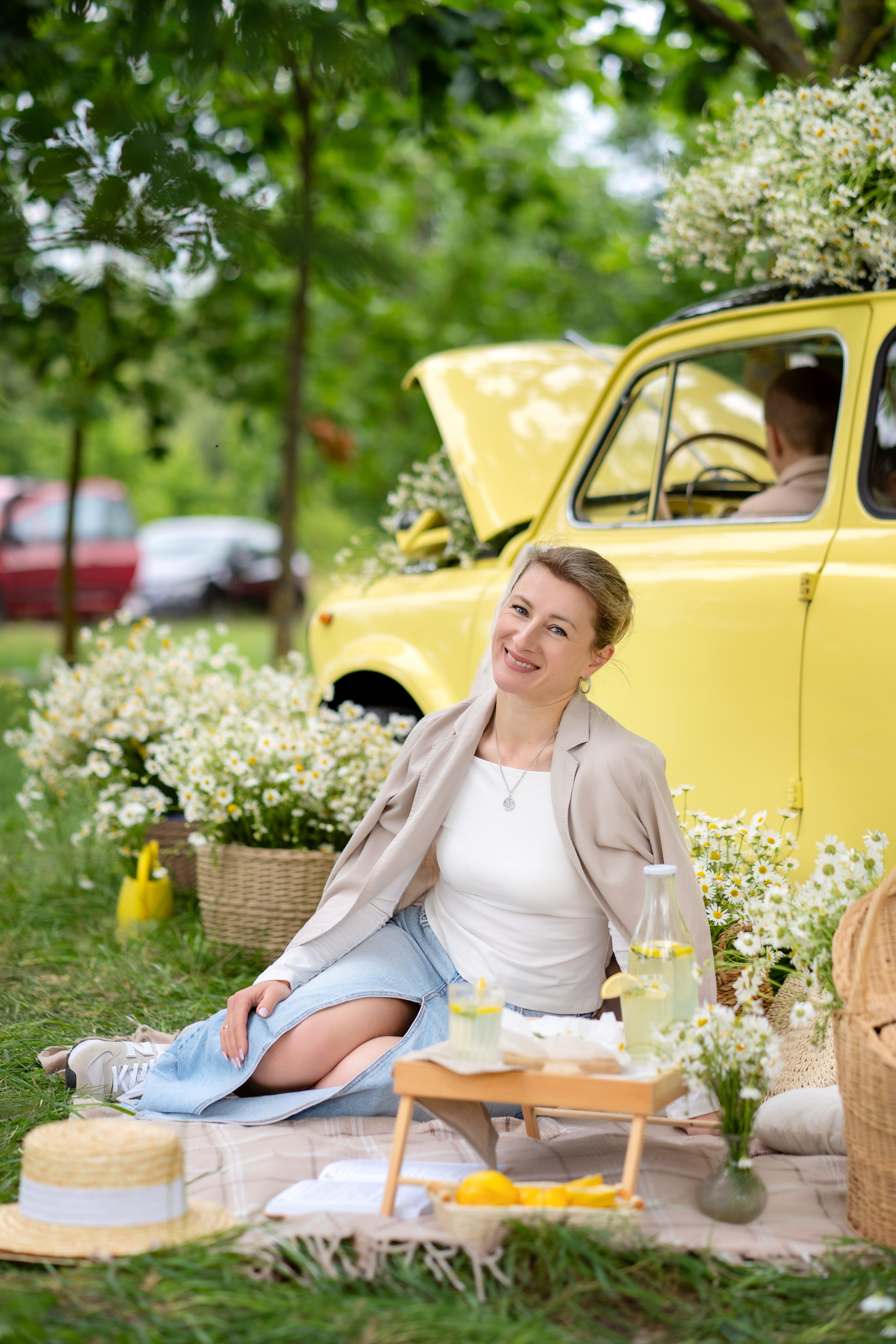 Фотодень Машина с ромашками. Семейный и свадебный фотограф Минск, Беларусь Анна Орловская