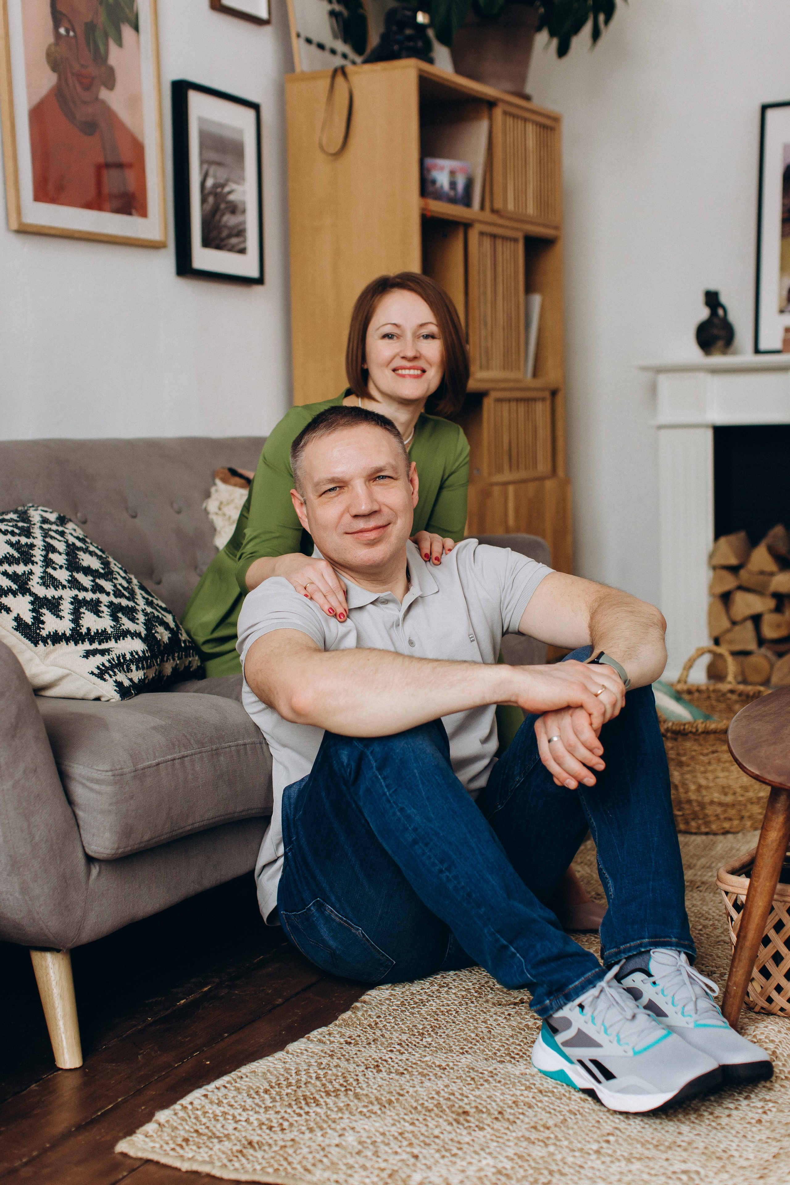 Семейная фотосессия в студии для Елены и ее семьи. Семейный, детский и школьный фотограф в Москве Рудницкая Анна