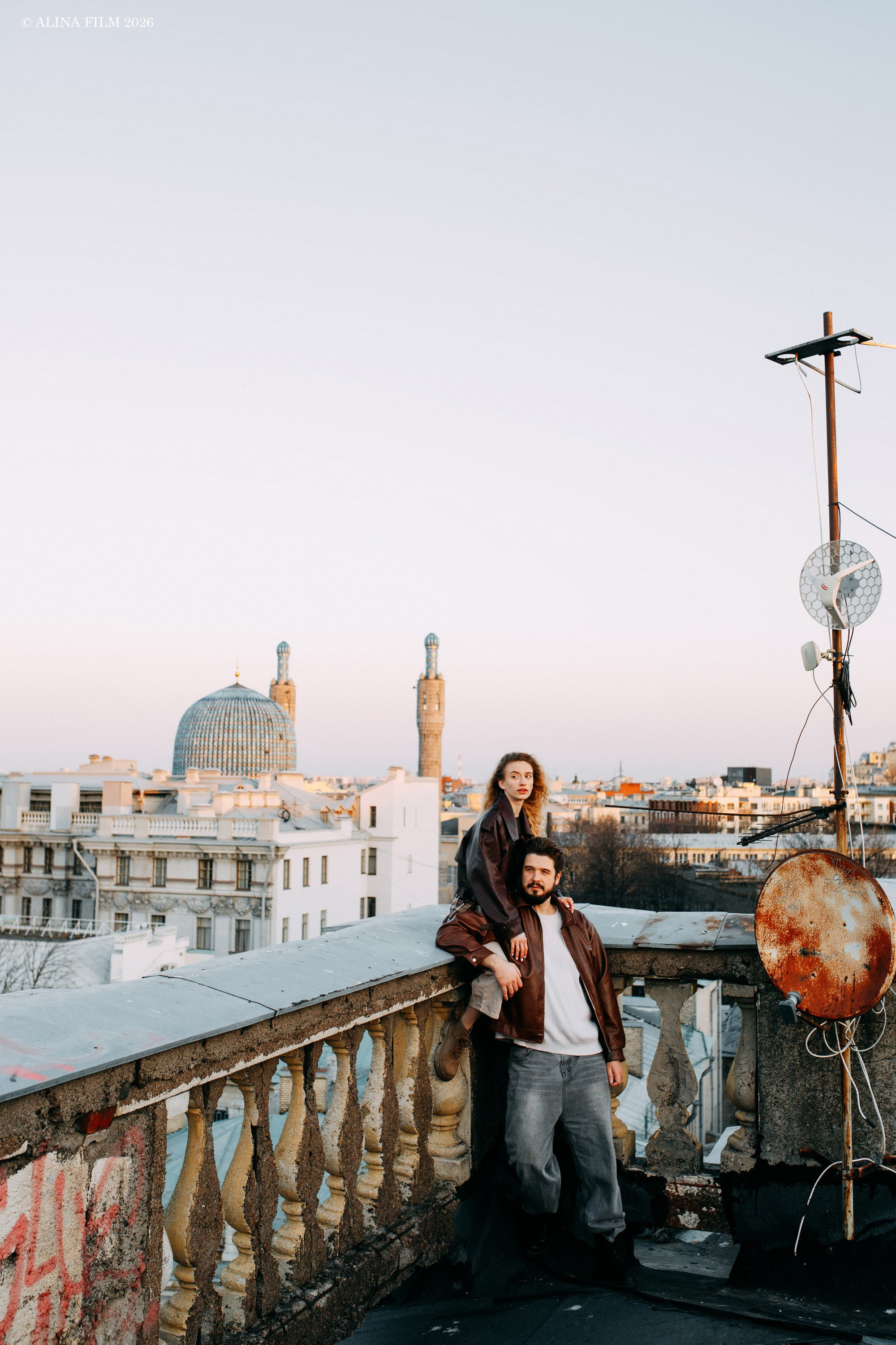 Фотосессия на крыше у Петропавловской крепости. Фотограф в Санкт-Петербурге Alina Film