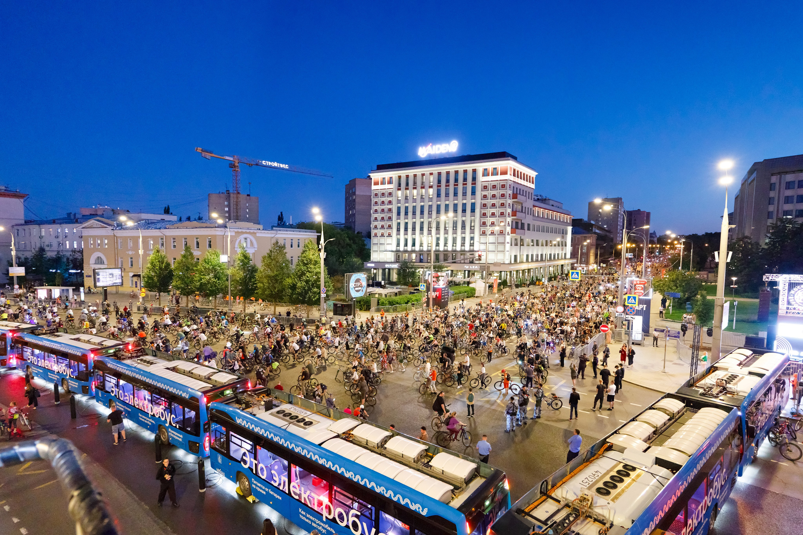 Московский ночной велофестиваль. Фотограф Сергей Склемин