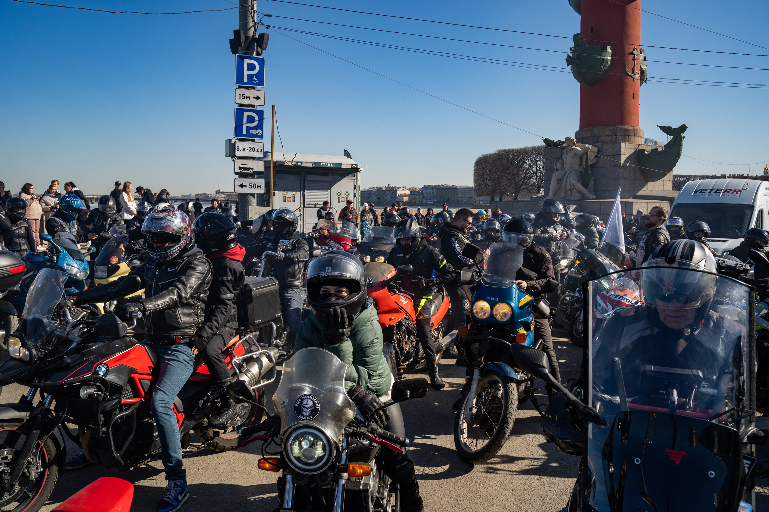 Весенний прохват мотоклуба Normans Riders MC. Концертный и репортажный фотограф в Санкт-Петербурге Слава Пахомов