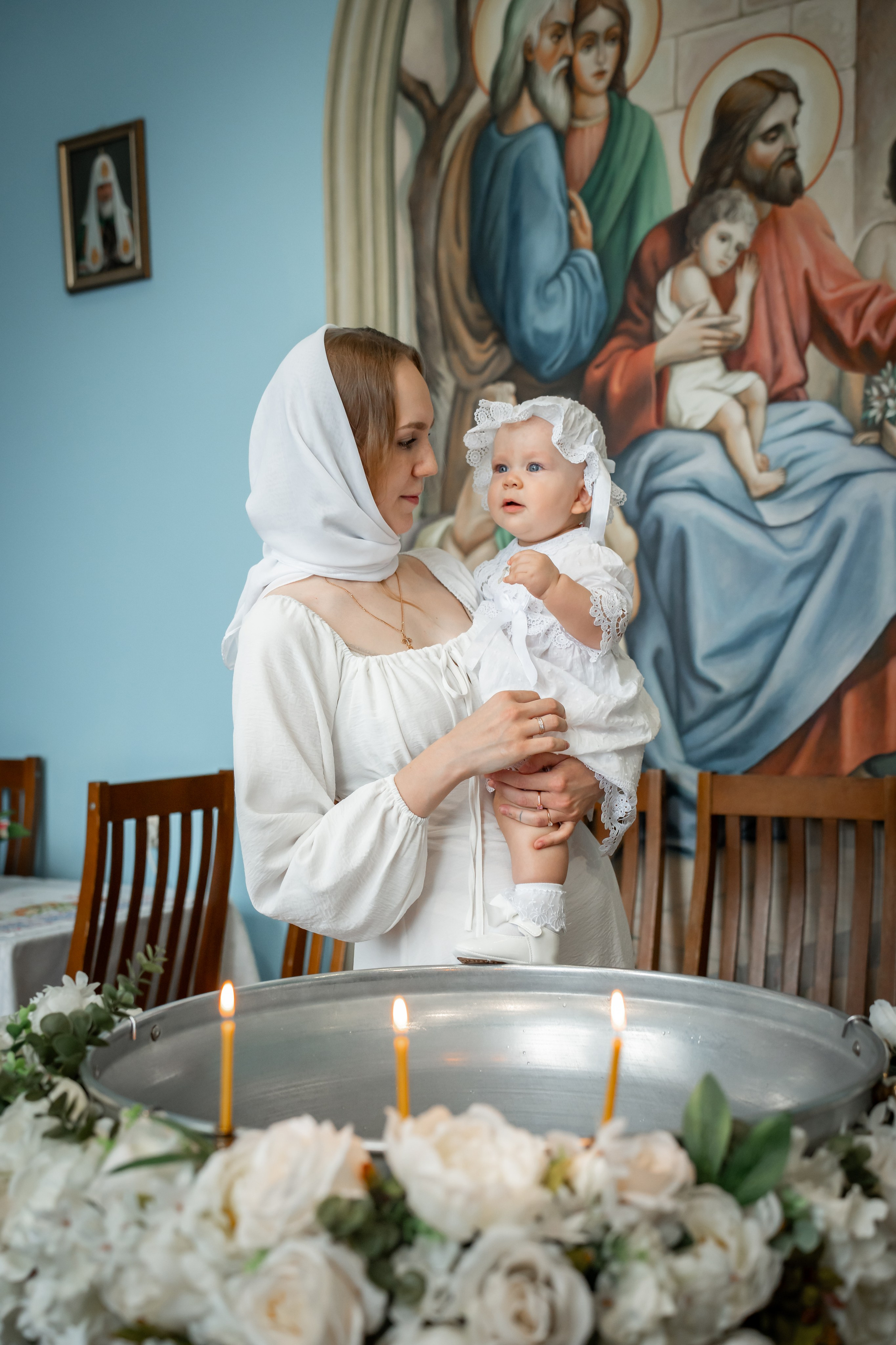 Крещение Таисии в г. Щекино храм в честь иконы Божией матери. Фотограф на Крещение Тула и Венчание в Туле, детский и семейный фотограф