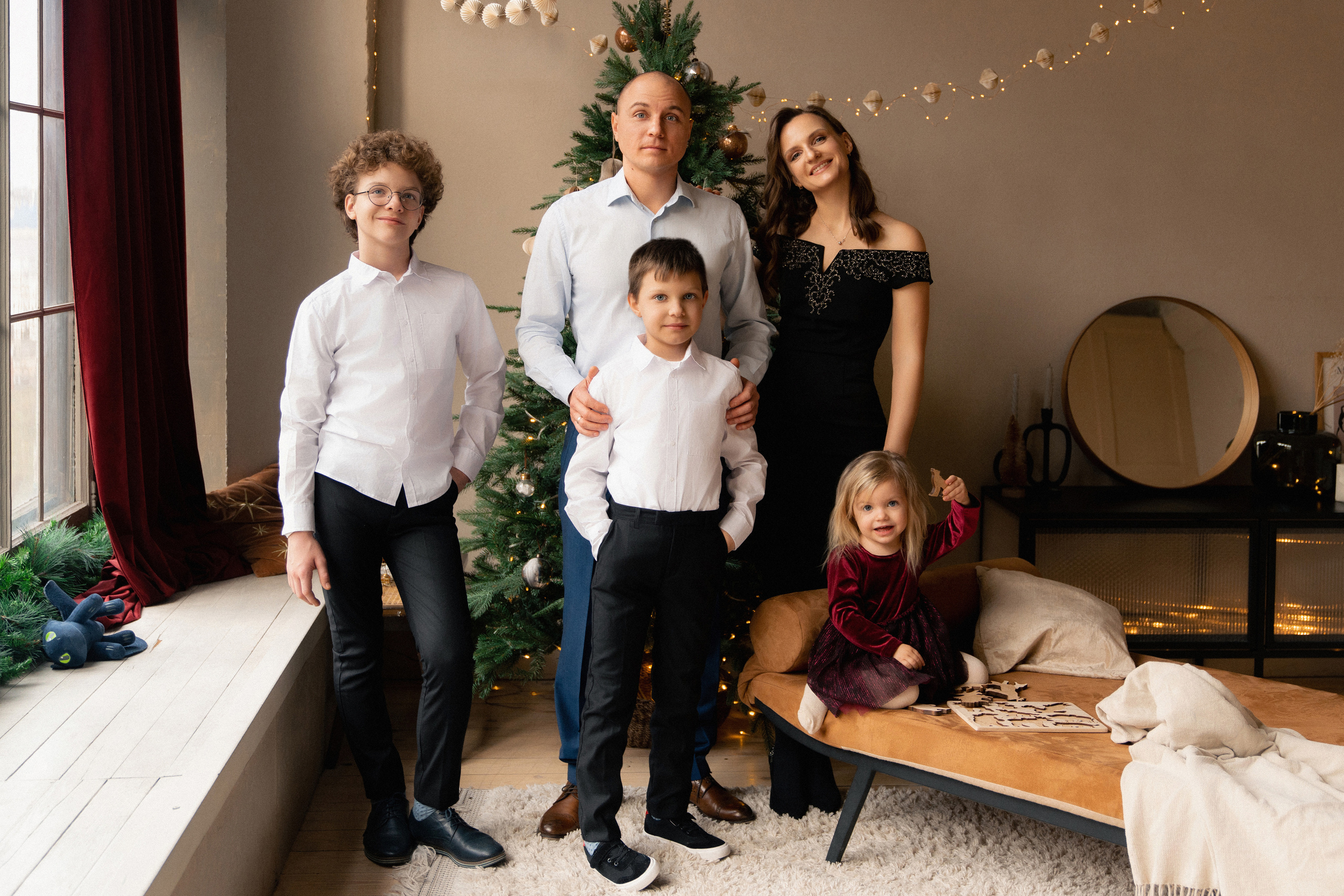 Семейная новогодняя фотосессия. Портретный, семейный и свадебный фотограф в Курске Роман Сазонов