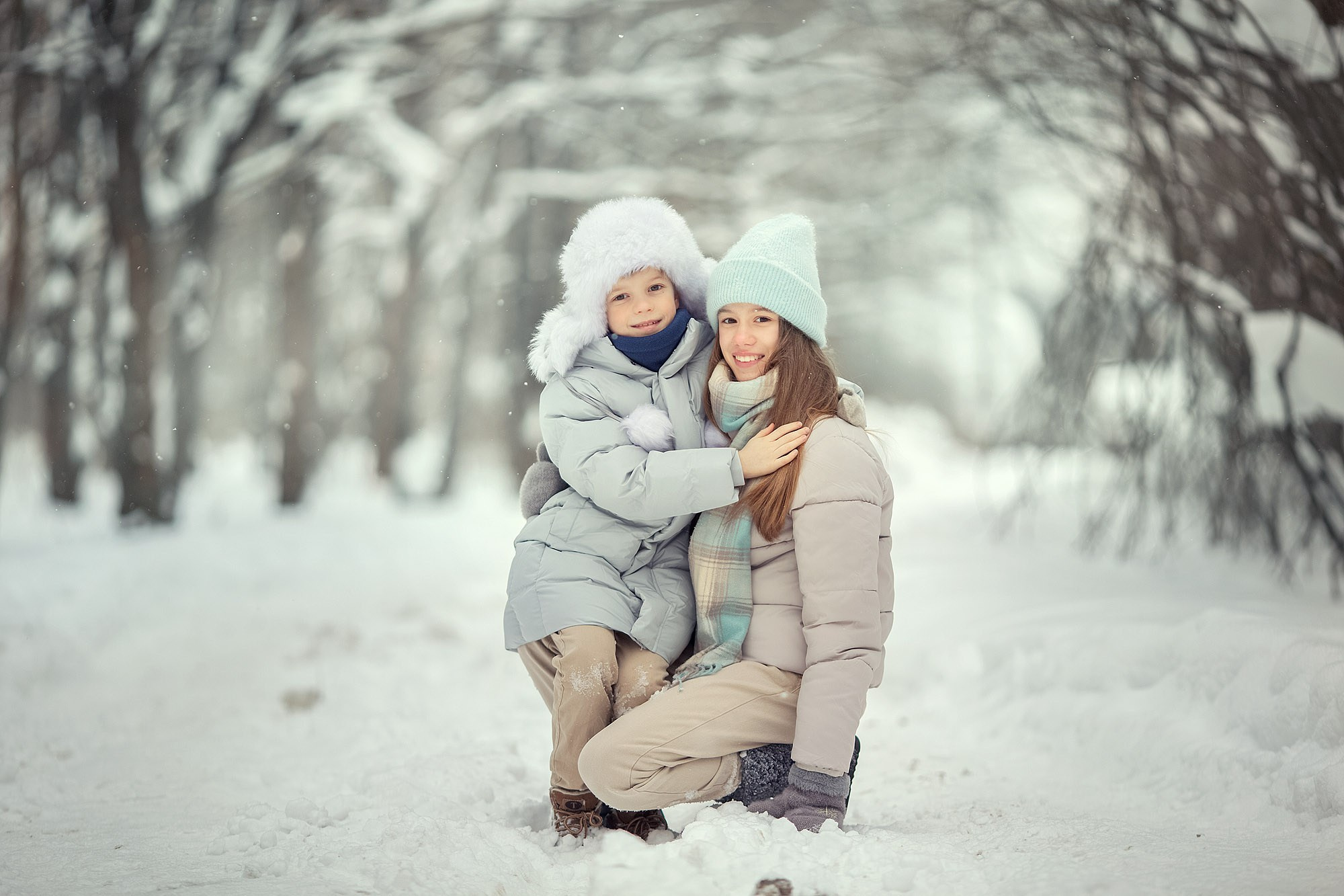 Зимние забавы на семейной фотосессии. Tatyana Nadezhdina Family photographer