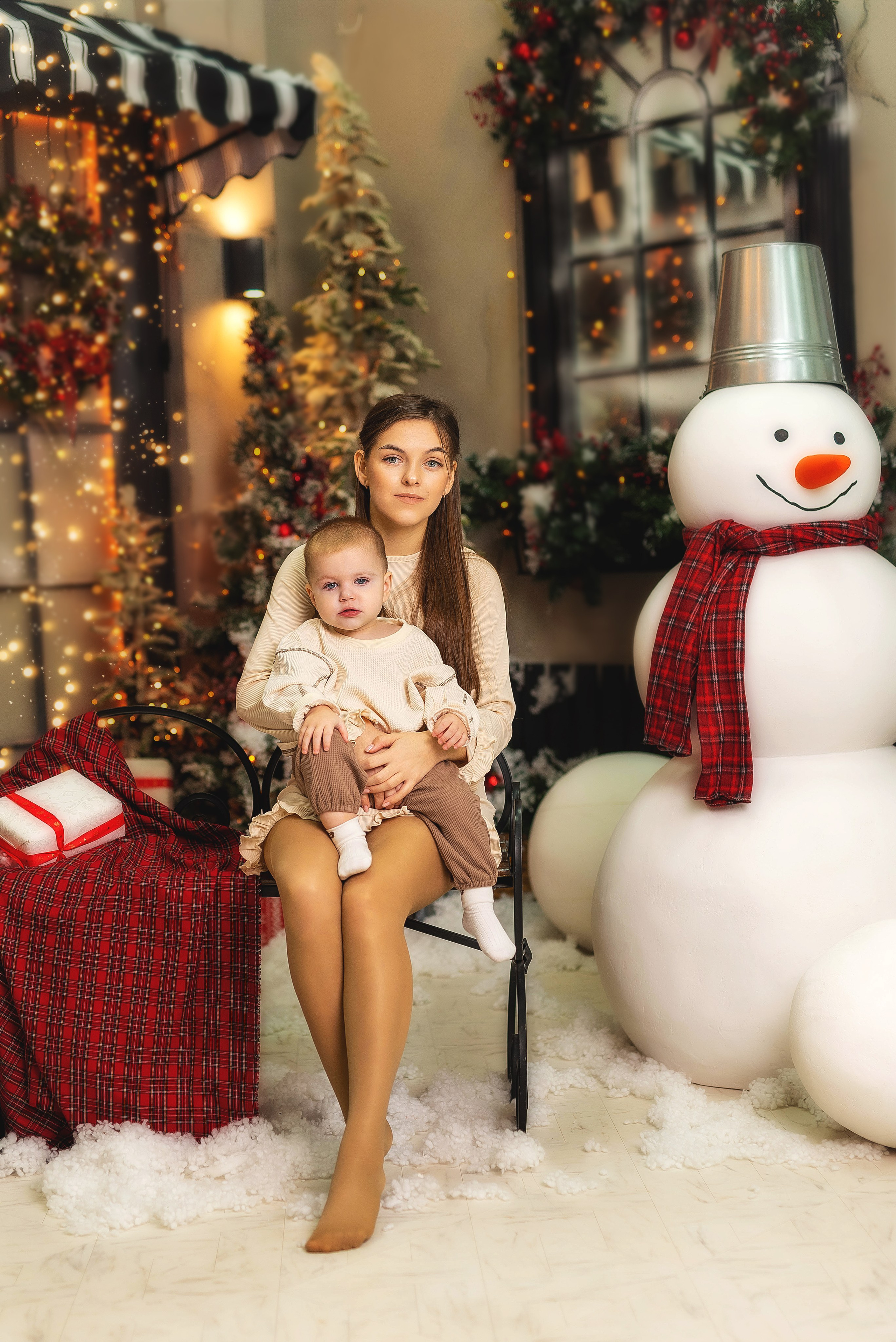 Новогодняя студийная фотосессия. Семейный, детский фотограф в Воронеже Анна Никитина