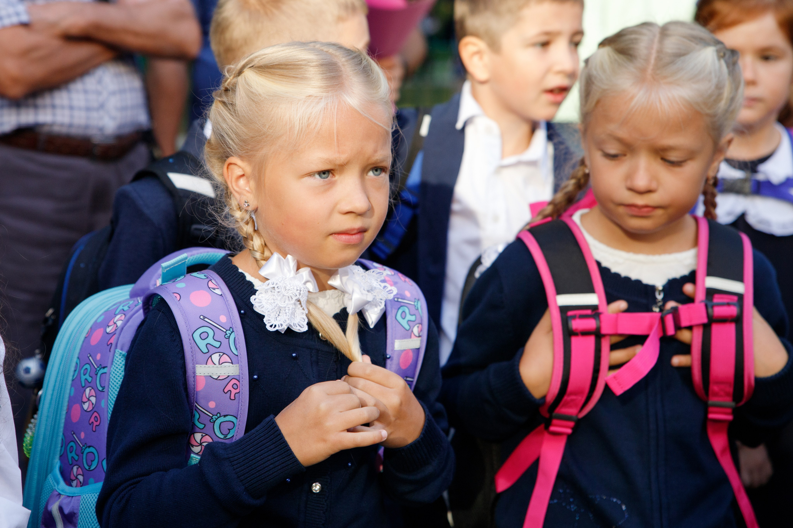 Репортажная съемка первого сентября для первоклассников. Семейный и школьный фотограф в Москве Анна Ткач