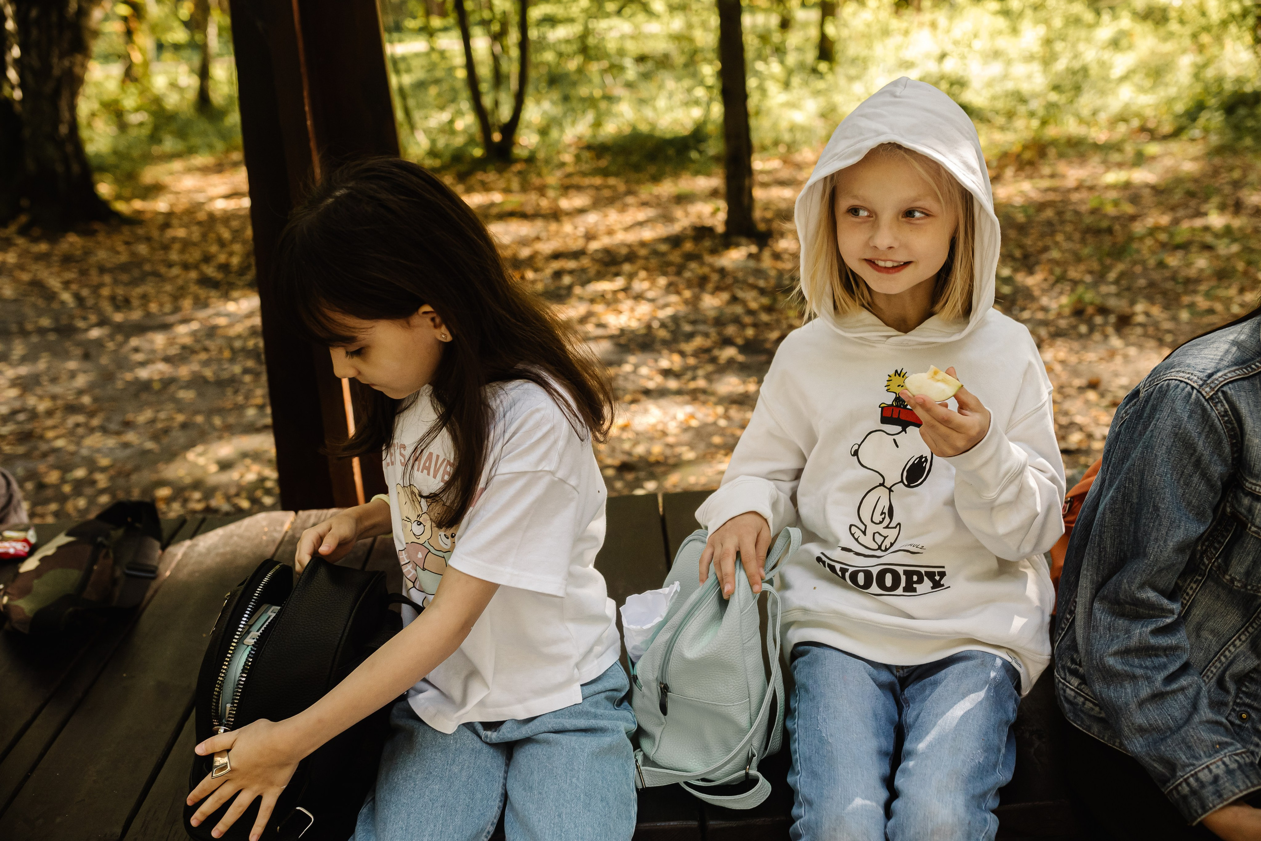 Репортаж школьной прогулки в парке. Семейный и женский фотограф в Москве Надежда Воробьева