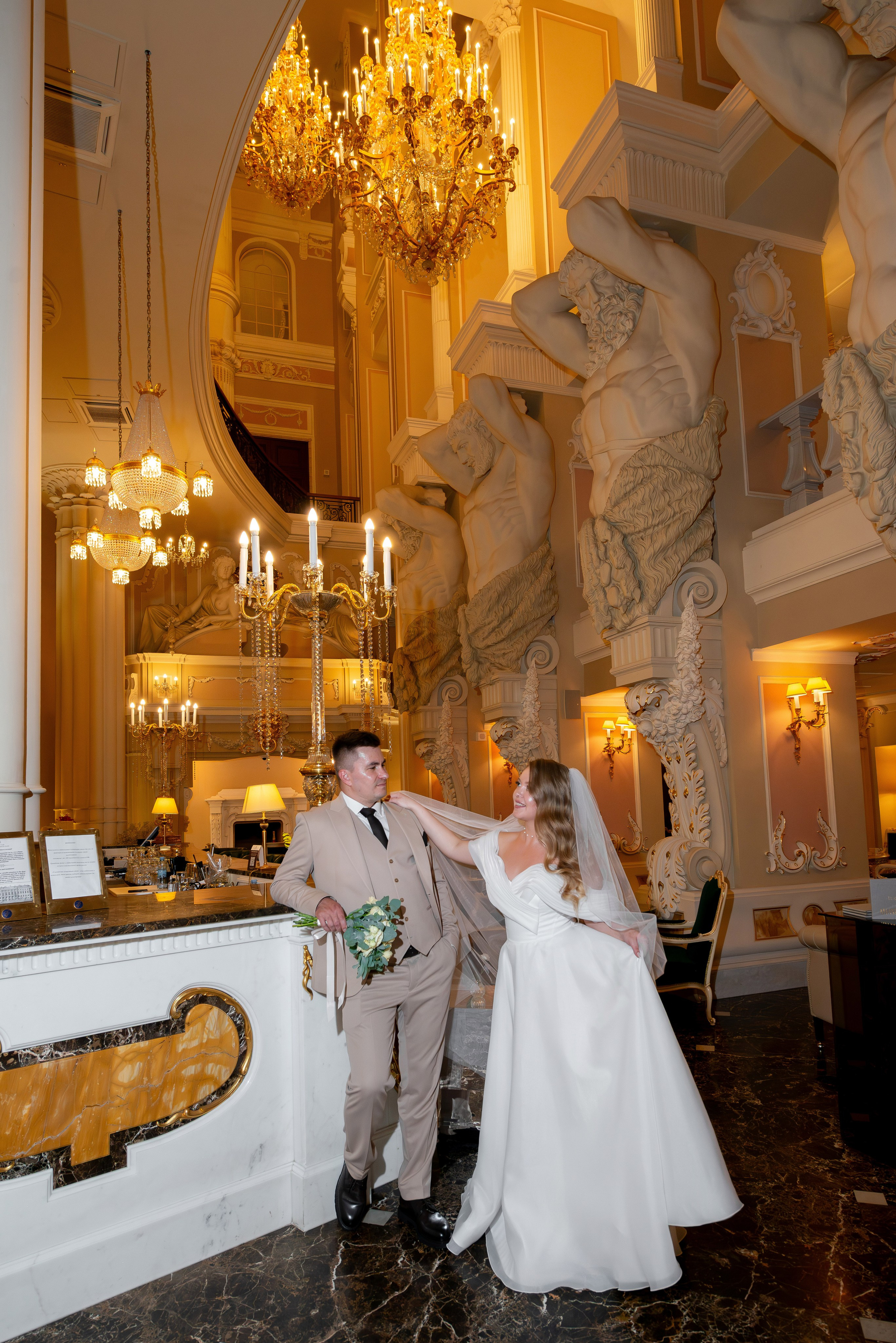 Надежда и Леонид (отель Талион Империал, Дворец Елисеевых). Портретный, семейный и свадебный фотограф в Санкт-Петербурге и в Пушкине Ширяев Денис