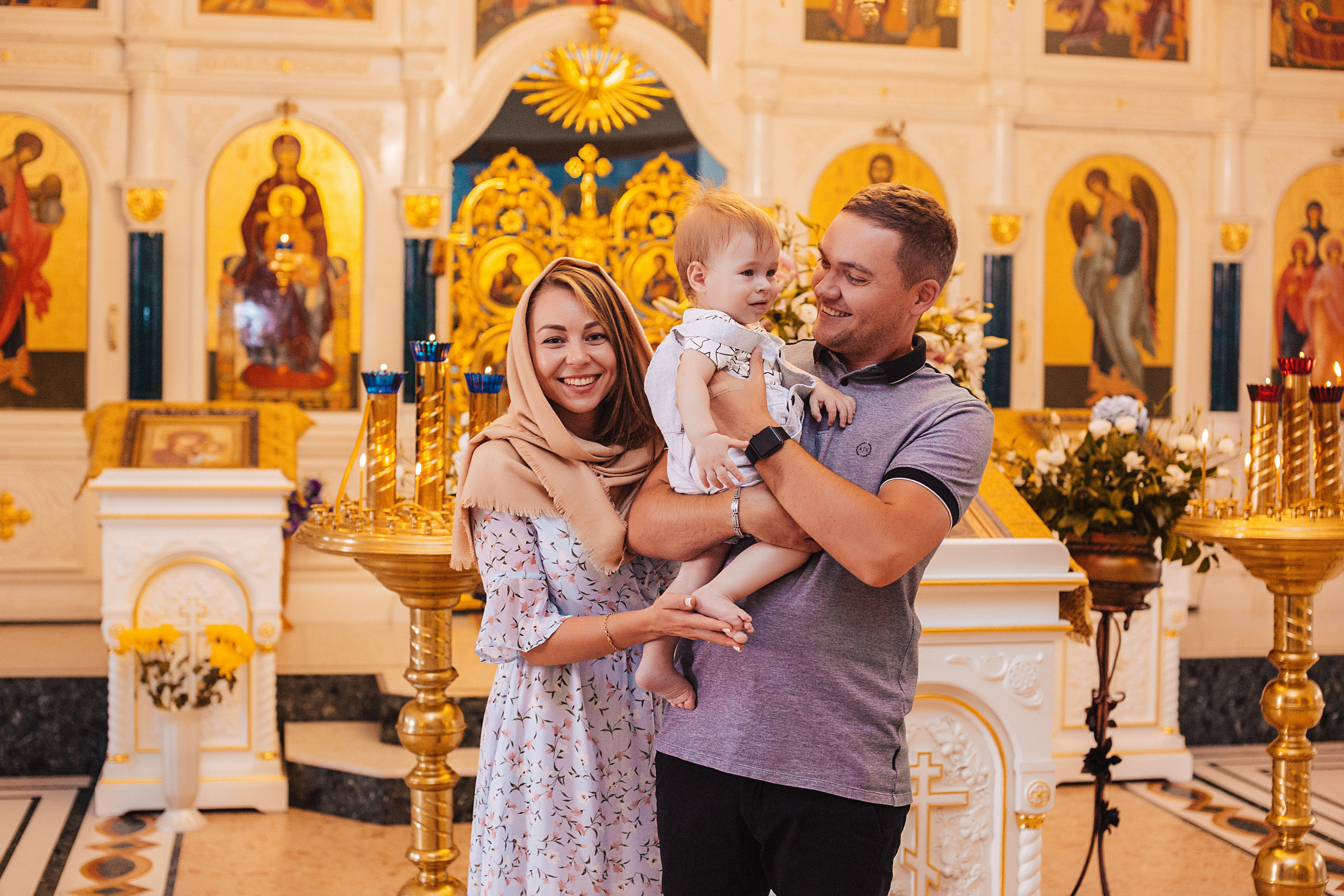 Таинство Крещения в Храме Рождества Христова. Свадебный и семейный фотограф/видеограф в Краснодаре Наталья Осинская