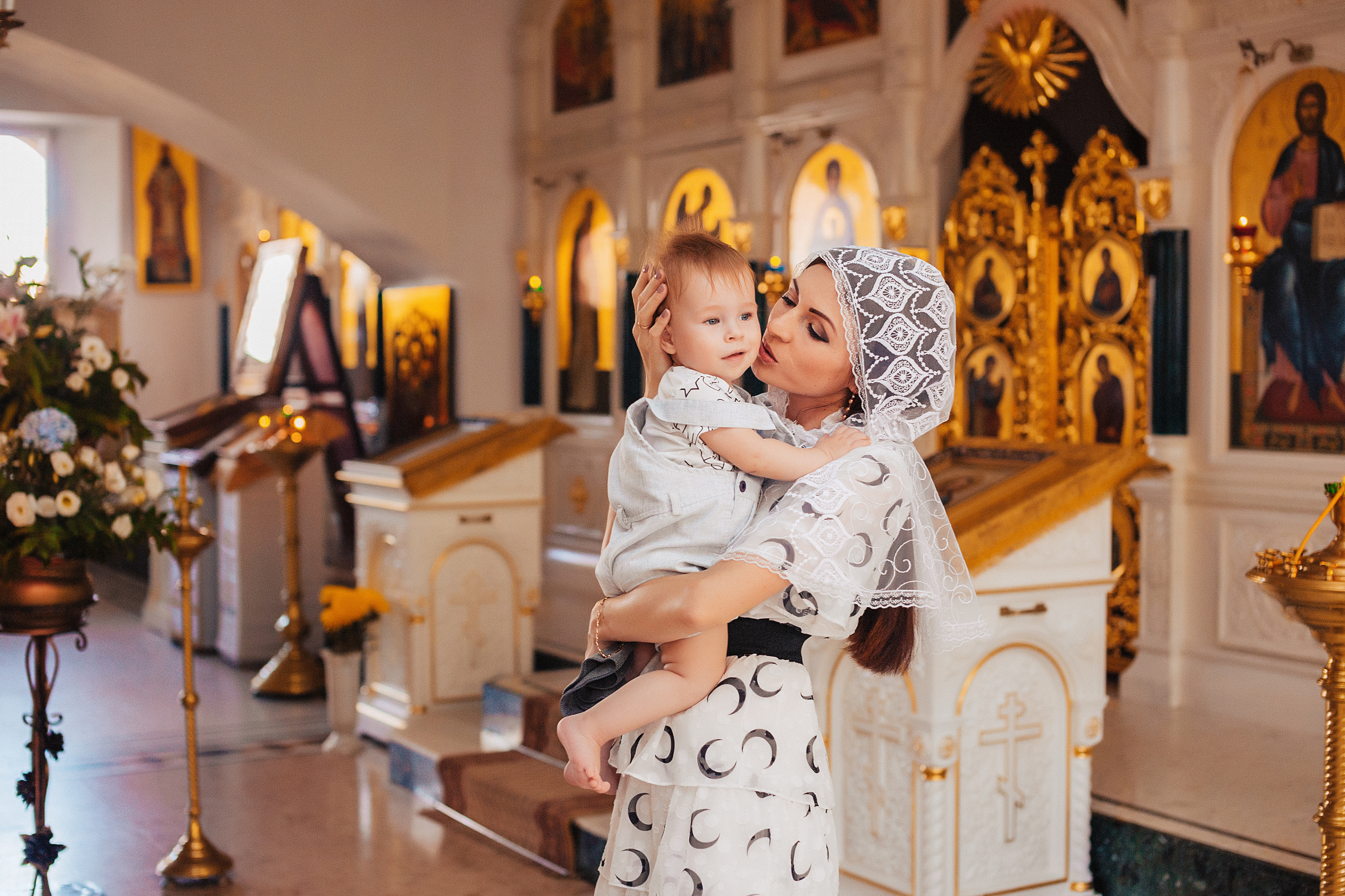 Таинство Крещения в Храме Рождества Христова. Свадебный и семейный фотограф/видеограф в Краснодаре Наталья Осинская