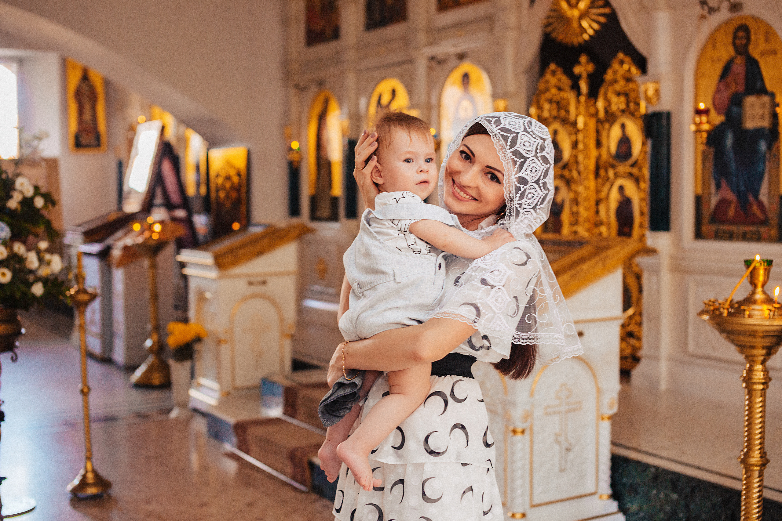 Таинство Крещения в Храме Рождества Христова. Свадебный и семейный фотограф/видеограф в Краснодаре Наталья Осинская