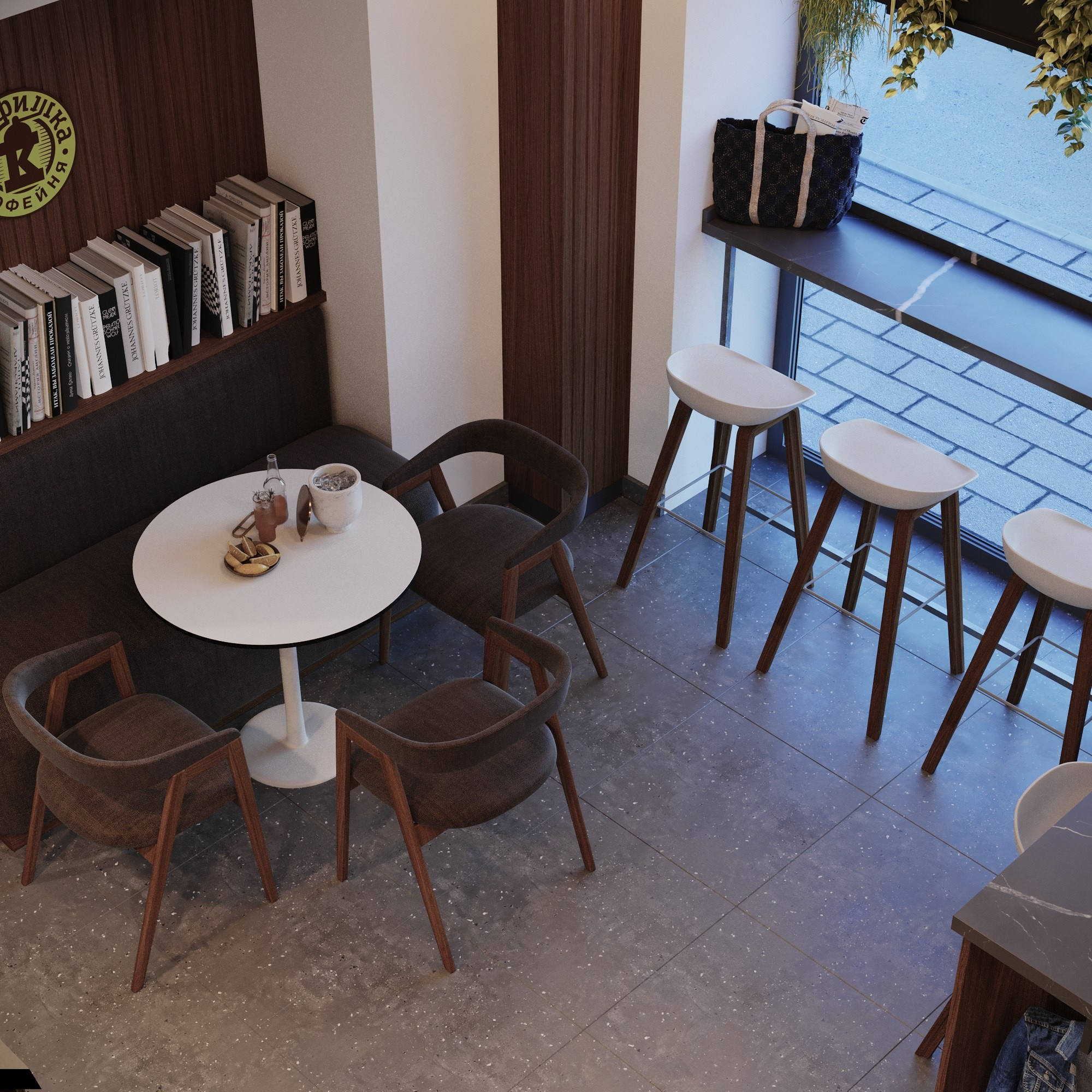 Визуализация кофейни. Студия 3d визуализации Arcviz