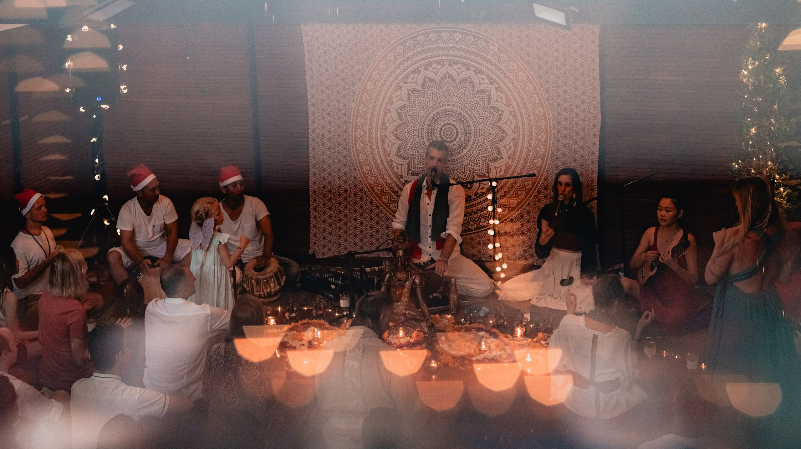 Christmas kirtan w Bhakti Bliss family. Mariam Bagdasaryan