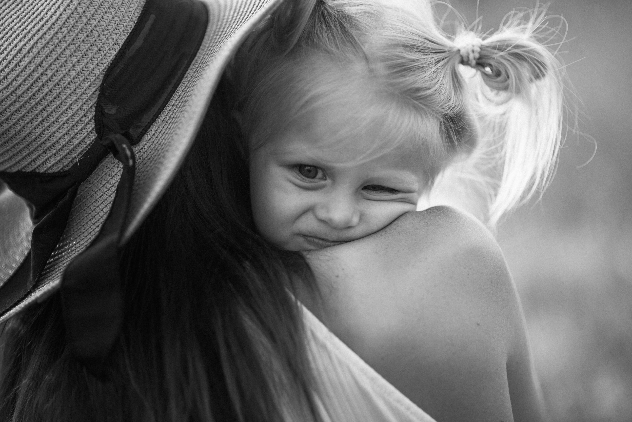 Girl looking at the camera in a meadow
