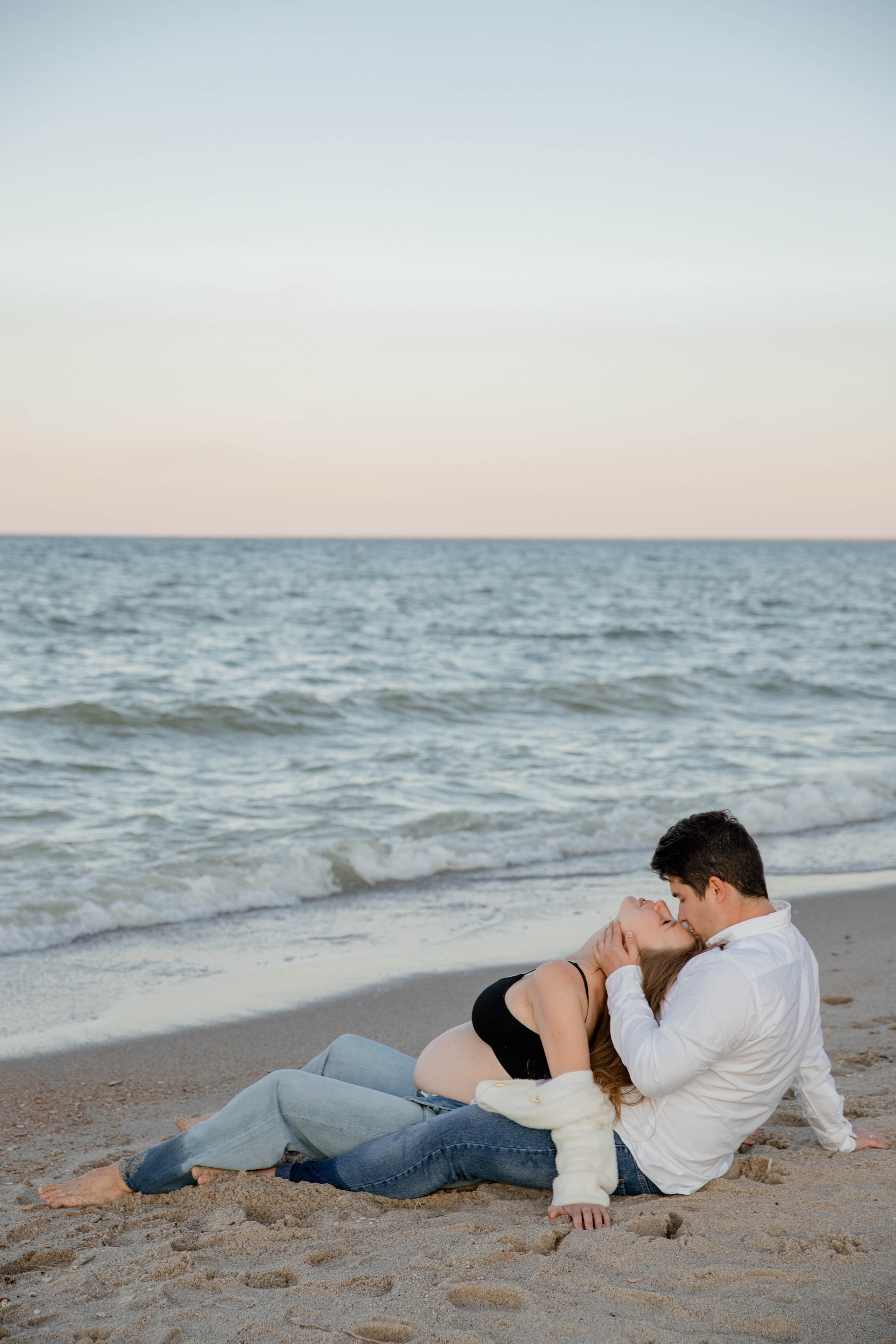 Фотосессия беременности на море. Свадебный фотограф Бакрымова Валентина