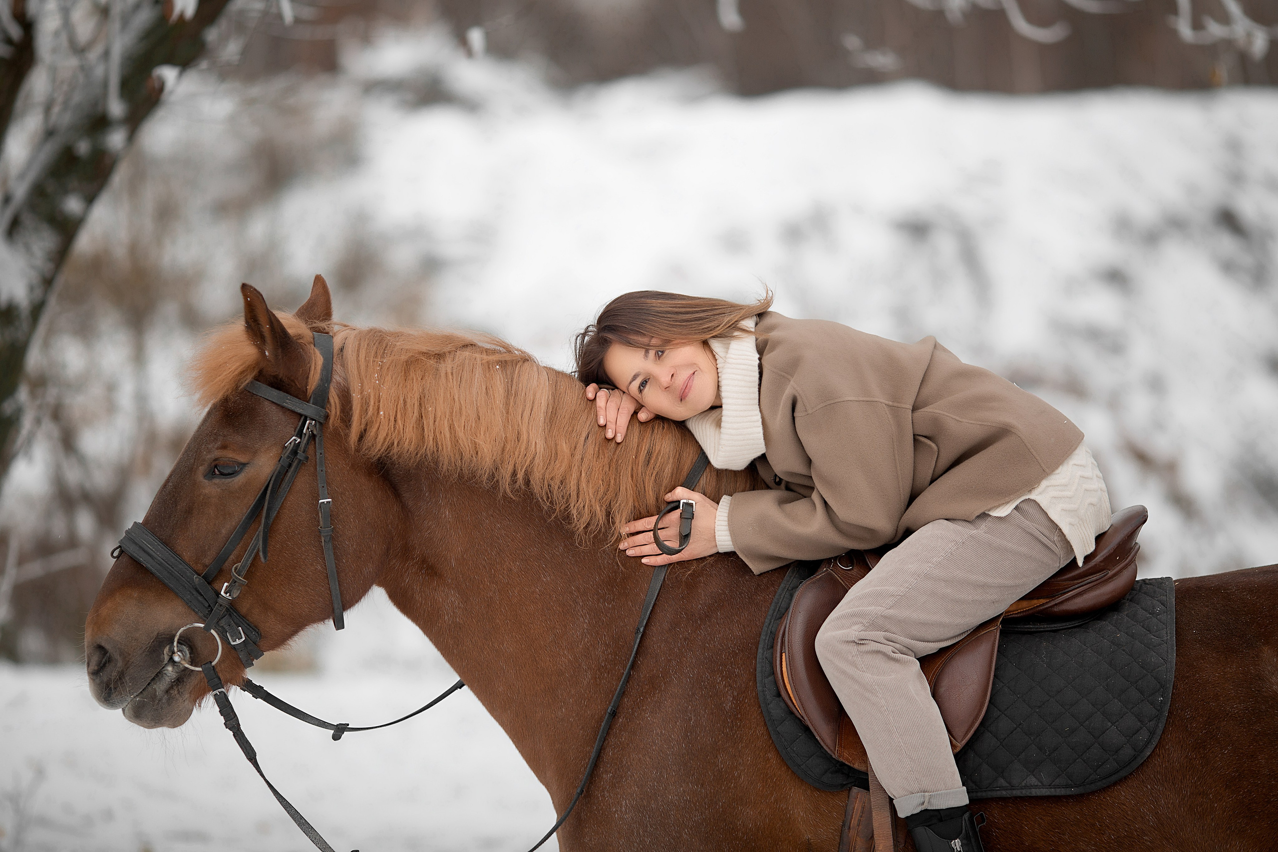 Екатерина и Радуга. Фотосессия с лошадьми в Нижнем Новгороде
