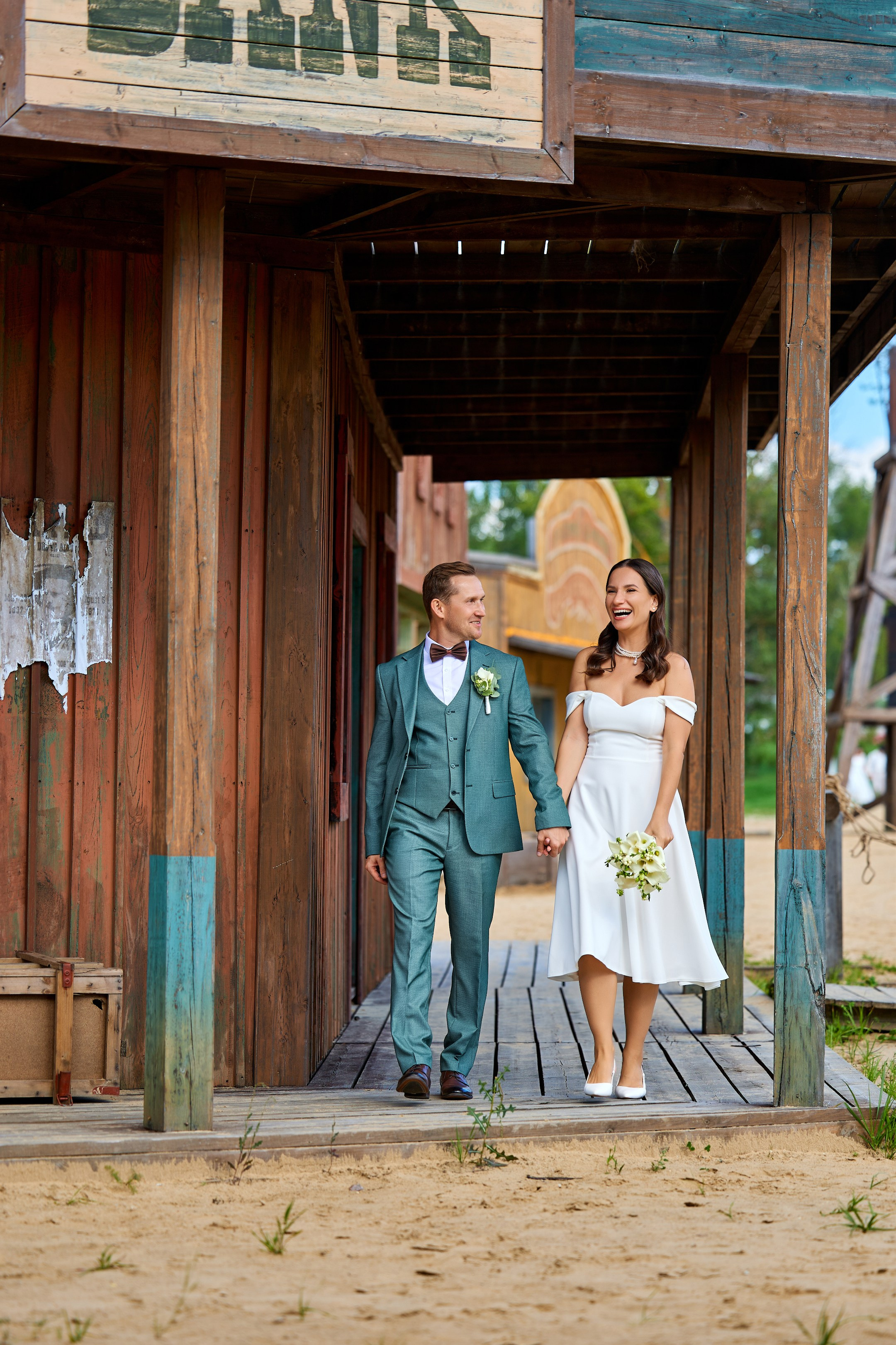 Свадебная фотосессия в Кинопарке Москино. Свадебный фотограф Сергей Колбинский