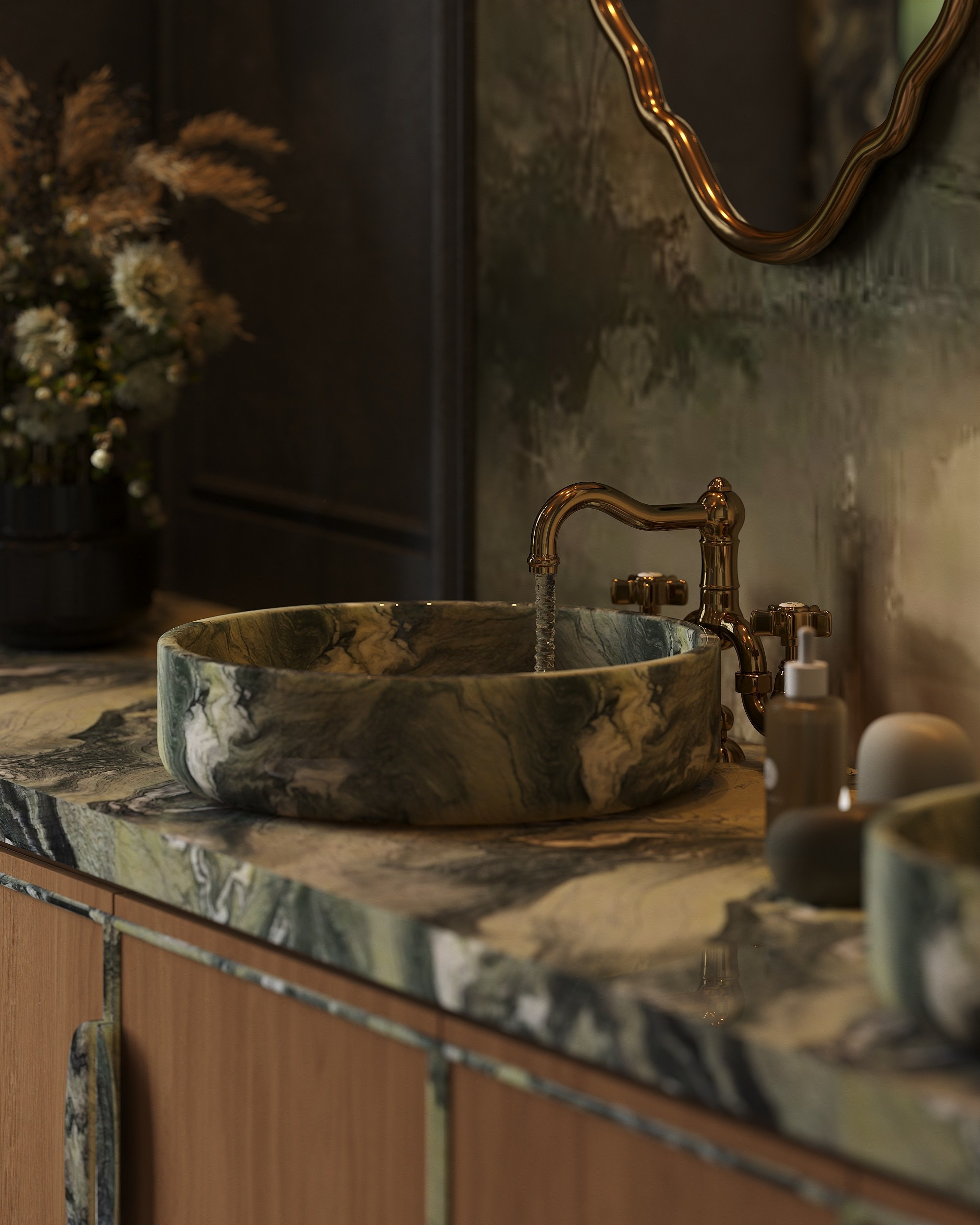 Vintage bathroom. Solovets visualization